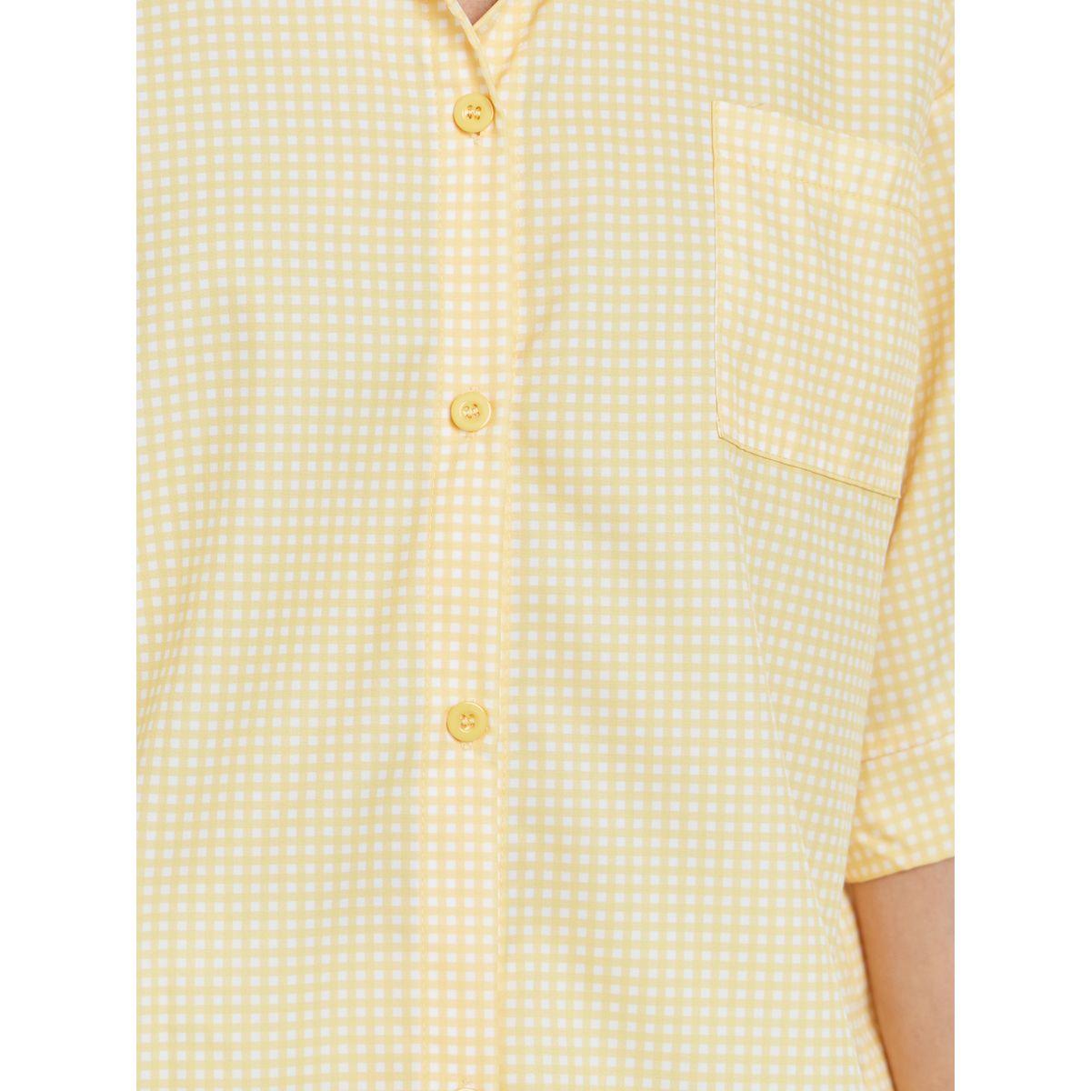 Styli Solid Short Sleeve Oversized Shirt-women-clothing-shirtsandblouses-shirts-image-3