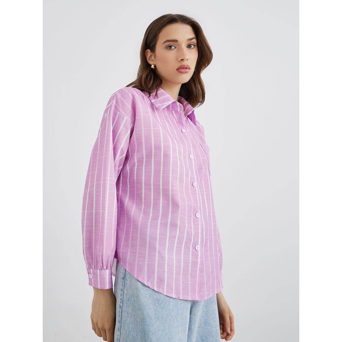 بلوزة فضفاض مخططة بأكمام طويلة-women-clothing-shirtsandblouses-shirts-image-3