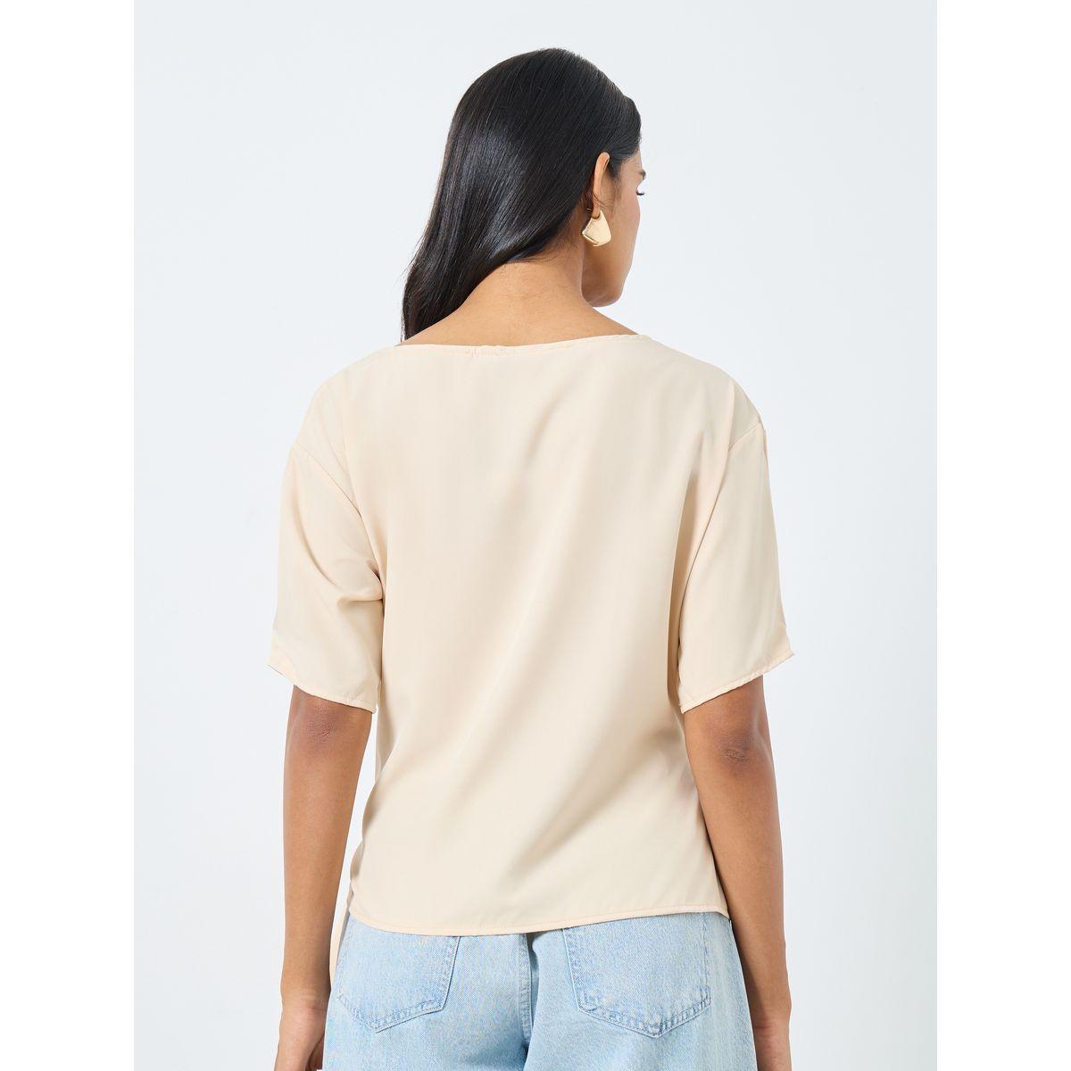 Styli Solid V-Neck Wrap Top-women-clothing-shirtsandblouses-blouses-image-4