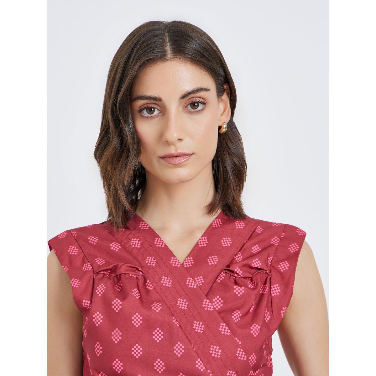 بلوزة مُطبعة بنمط لف بدون أكمام-women-clothing-shirtsandblouses-blouses-image-2