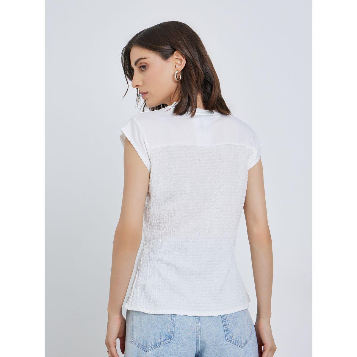 بلوزة بتفاصيل بارزة الملمس بقصة عادية-women-clothing-shirtsandblouses-blouses-image-4