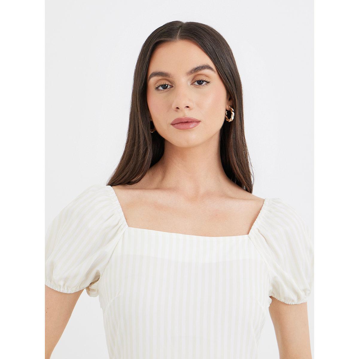 فستان ميدي مخطط بتفاصيل أكمام منفوخة-women-clothing-dresses-image-4