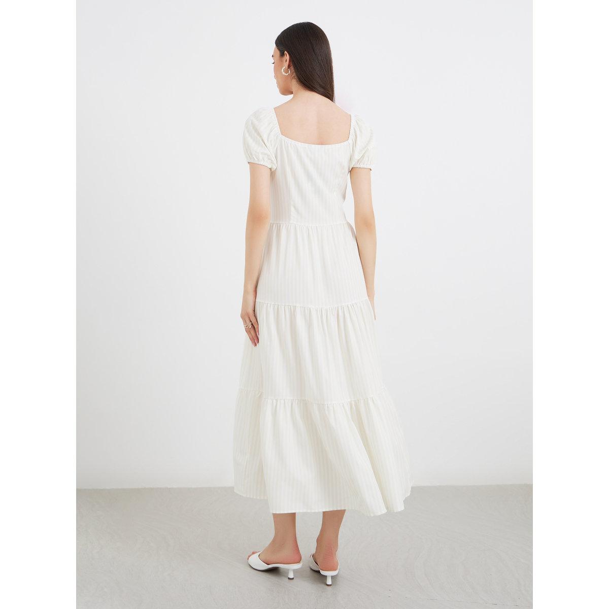 فستان ميدي مخطط بتفاصيل أكمام منفوخة-women-clothing-dresses-image-5