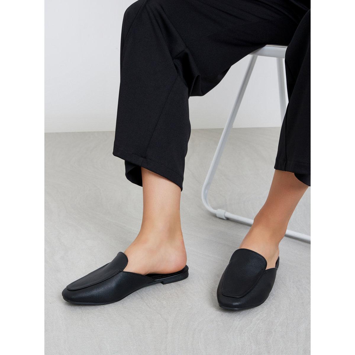 Styli Solid Slip-On Mules-women-shoes-flats-mules-image-1