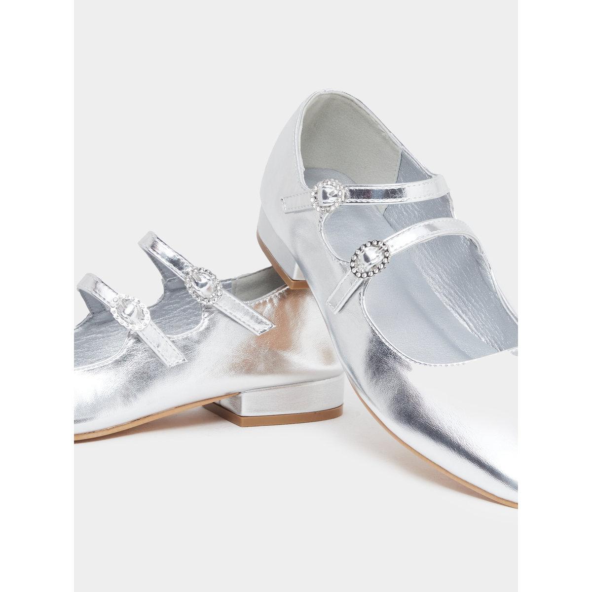 حذاء ميتاليك لامع بتفاصيل إبزيم-women-shoes-ballerinas-image-4