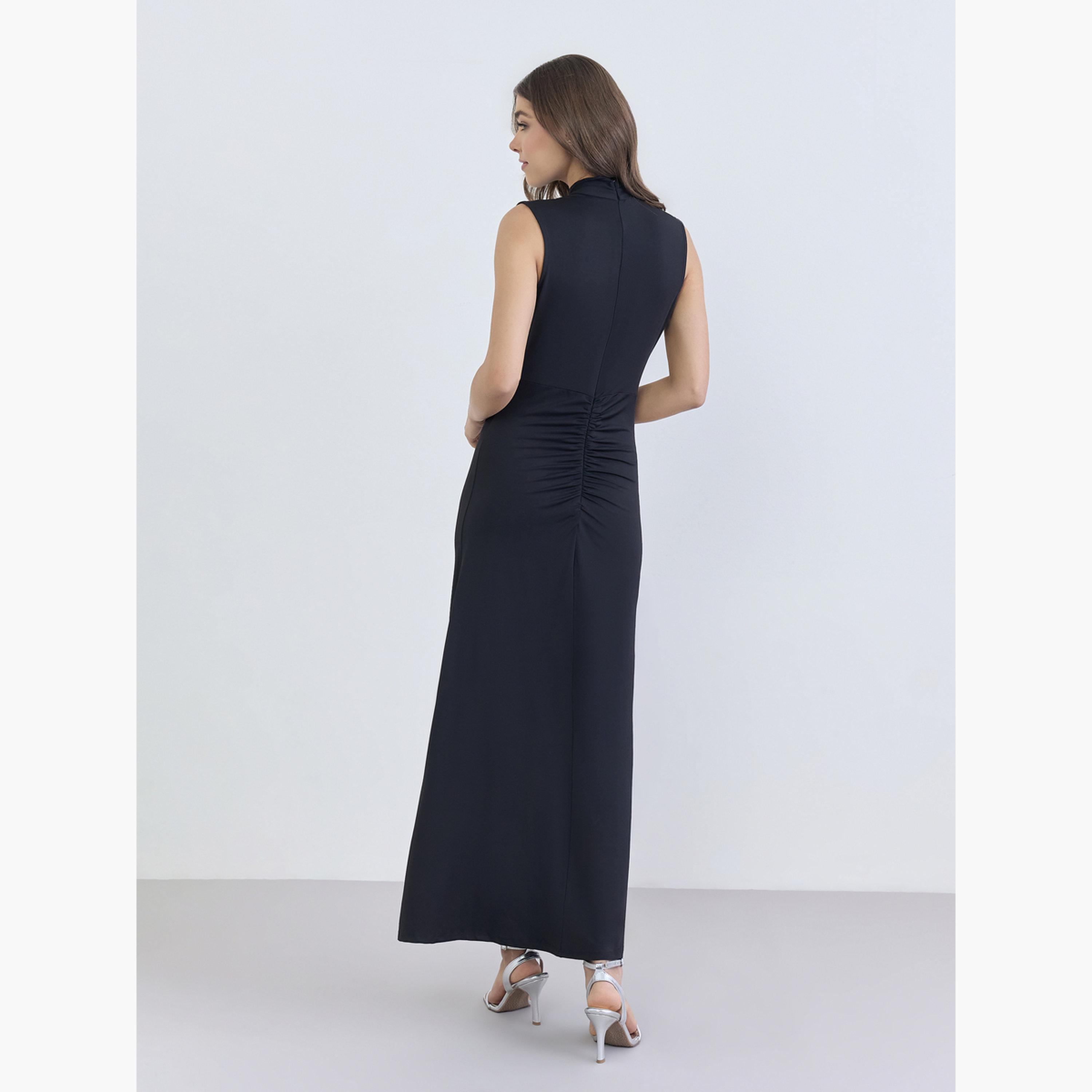 Styli Women Black Sleeveless Maxi Dress-women-clothing-dresses-image-3