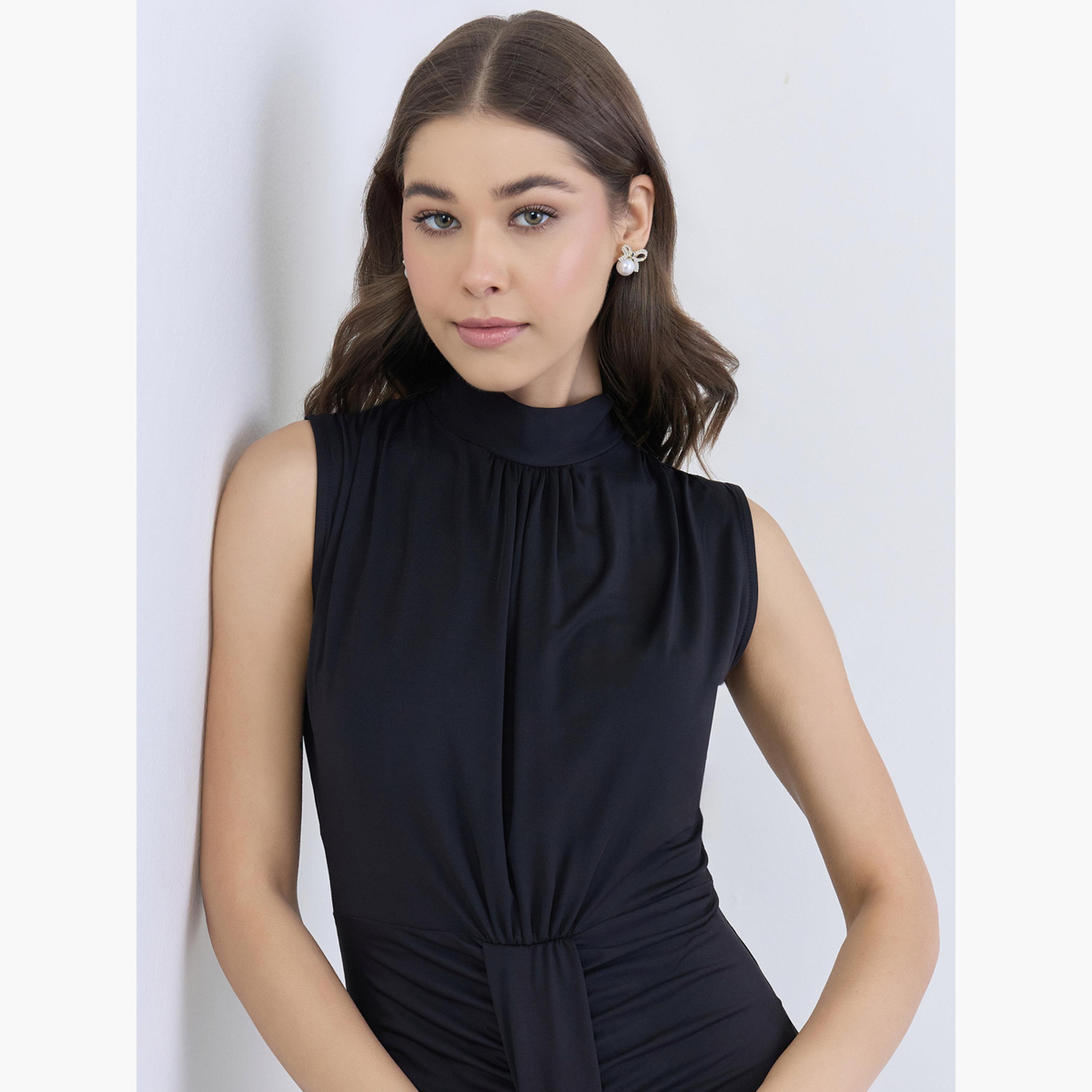 Styli Women Black Sleeveless Maxi Dress-women-clothing-dresses-image-5