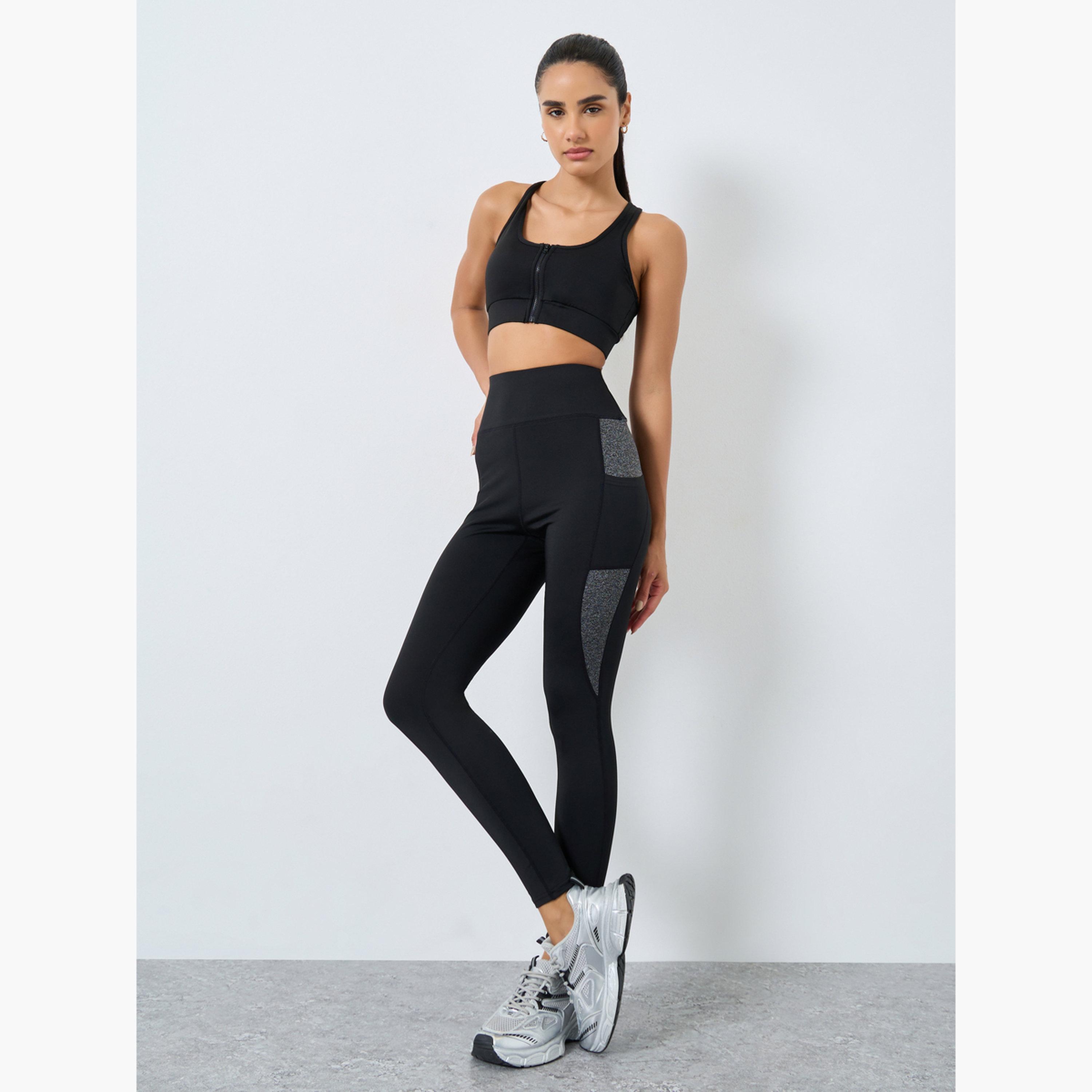 ستايلي - بنطال ضيق بتفاصيل جيوب ولوحة بألوان متباينة-women-clothing-sportswearandactivewear-bottoms-leggings-image-2