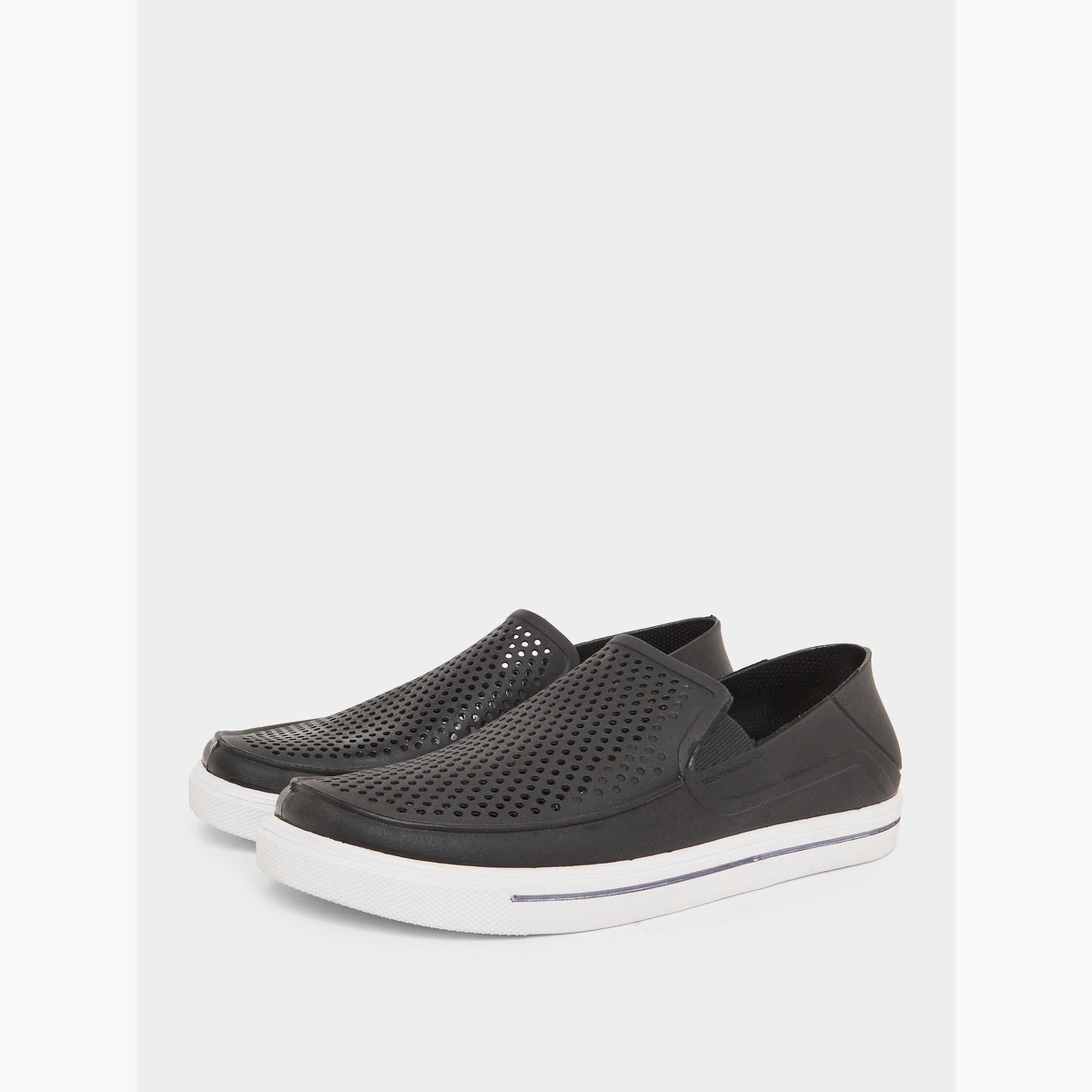 Styli Men Black Slip-On Comfort Shoes-men-shoes-loafersandmoccasins-image-1