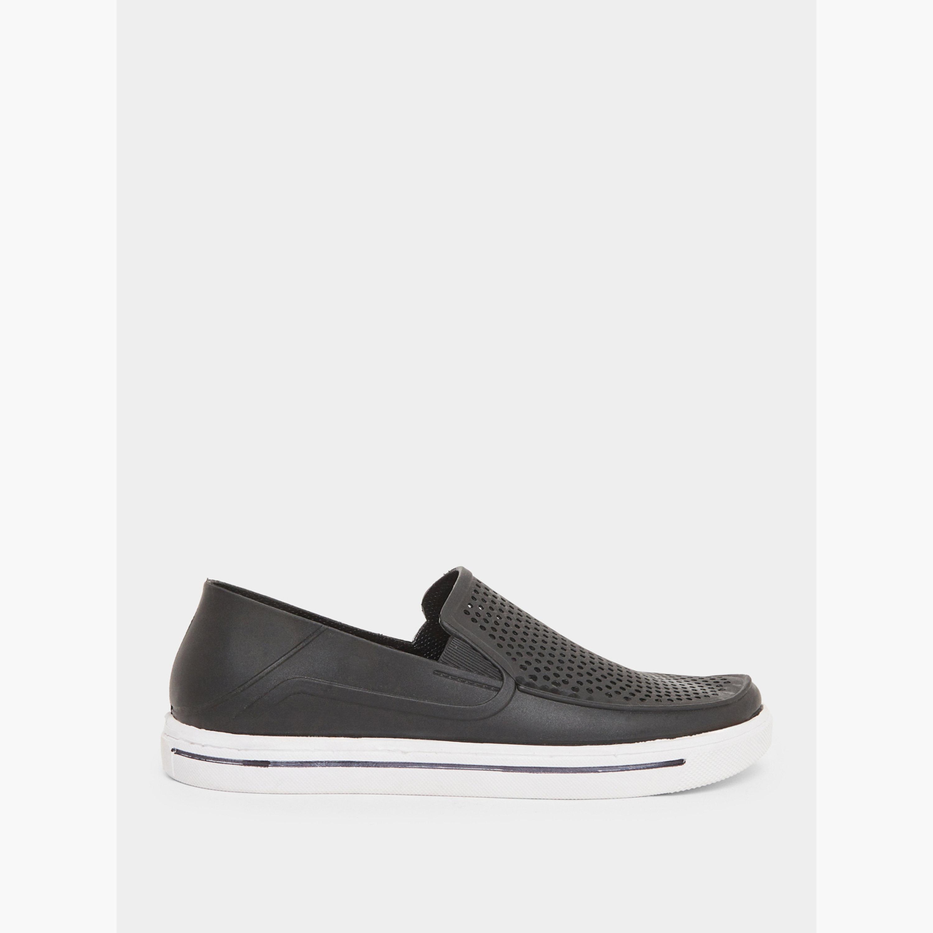 Styli Men Black Slip-On Comfort Shoes-men-shoes-loafersandmoccasins-image-2