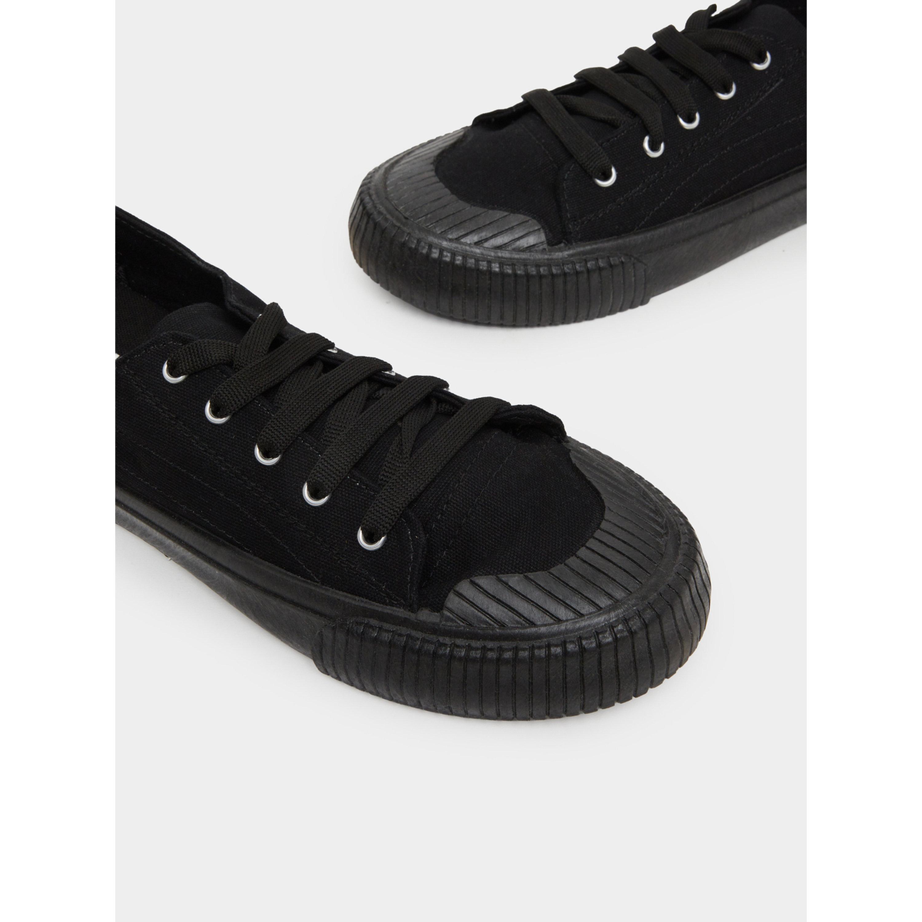Styli Men Black Canvas Lace Up Sneakers-men-shoes-sneakers-image-3
