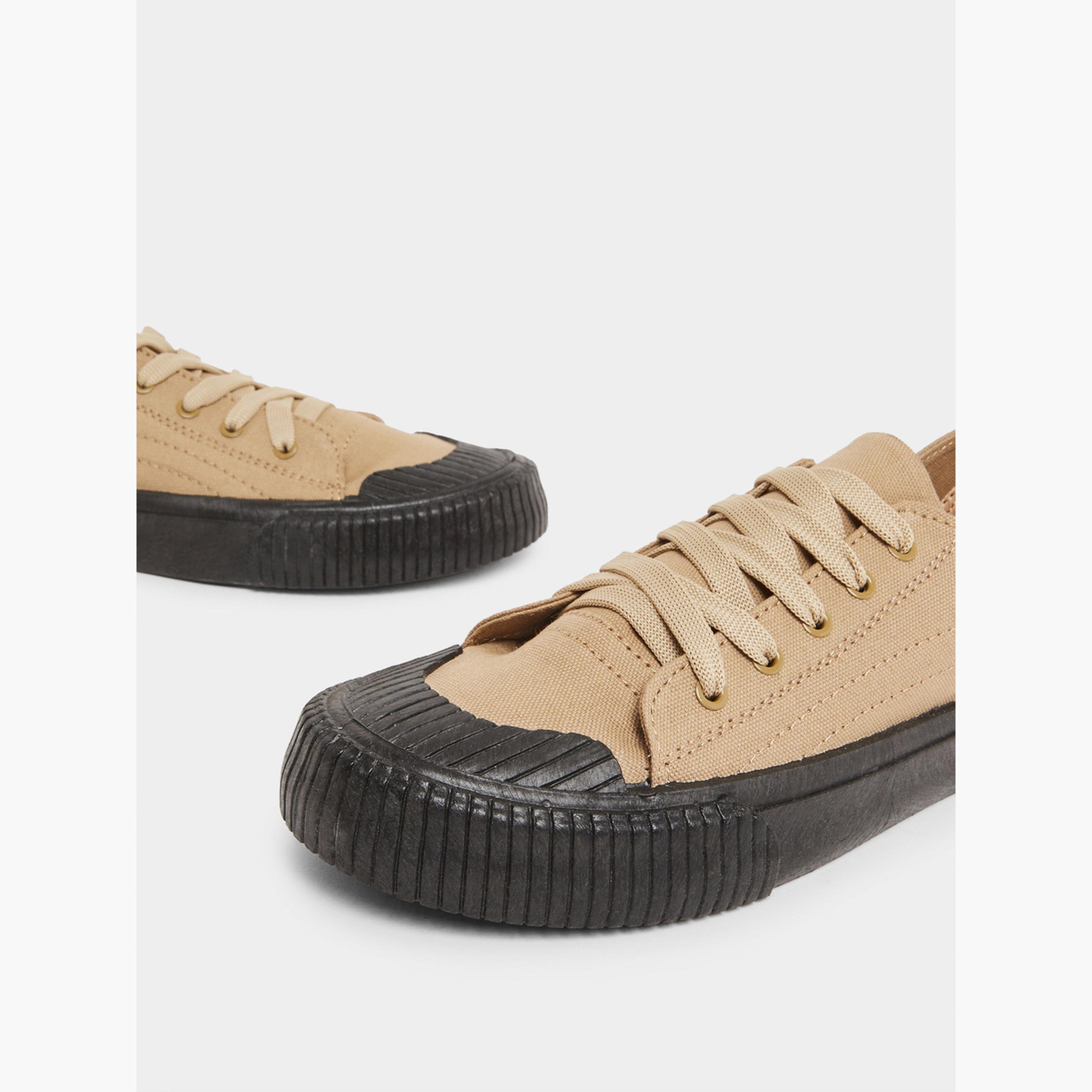 حذاء سنيكرز كانفاس بنعل أسود-men-shoes-sneakers-image-3