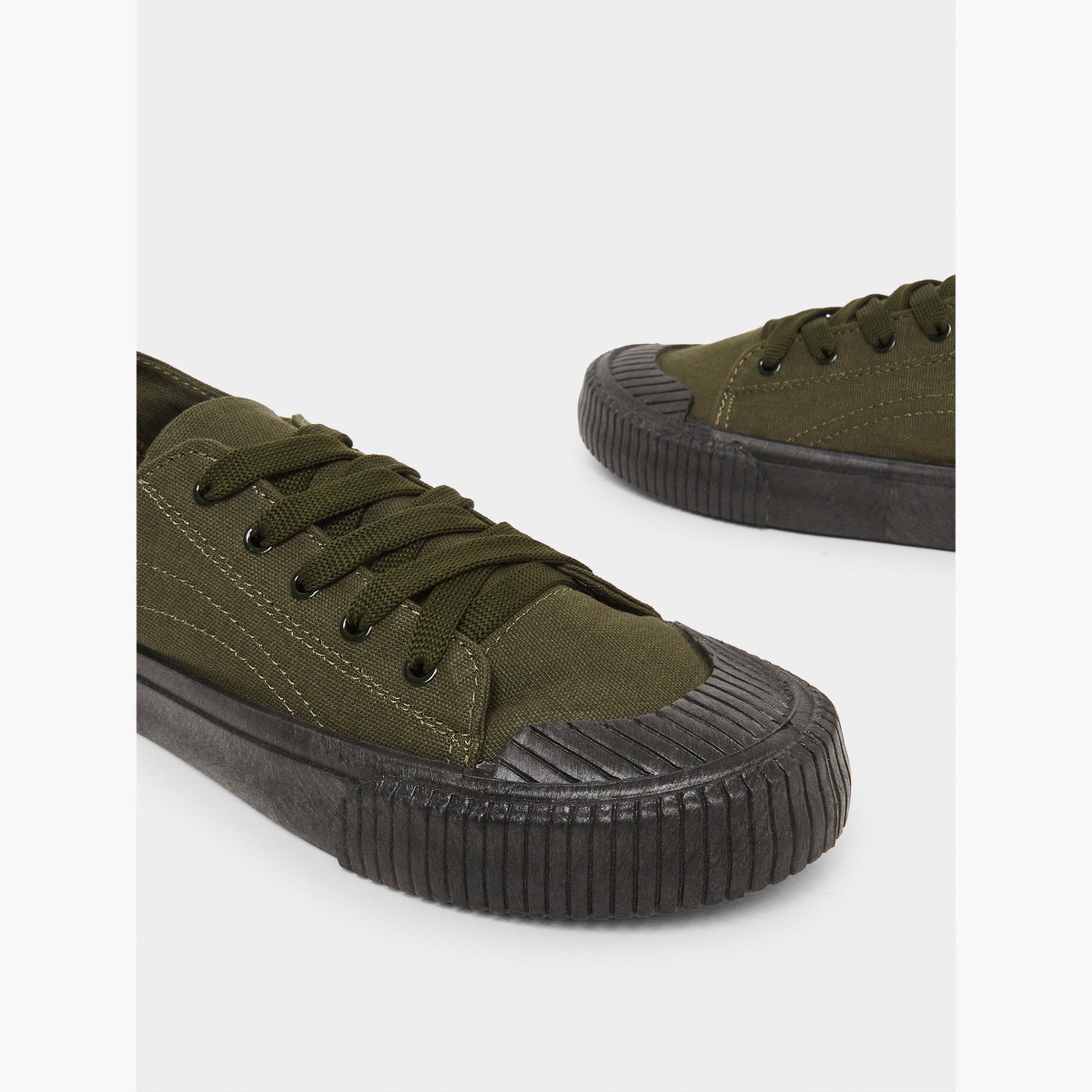 Styli Men Olive Green Canvas Sneakers-men-shoes-sneakers-image-4