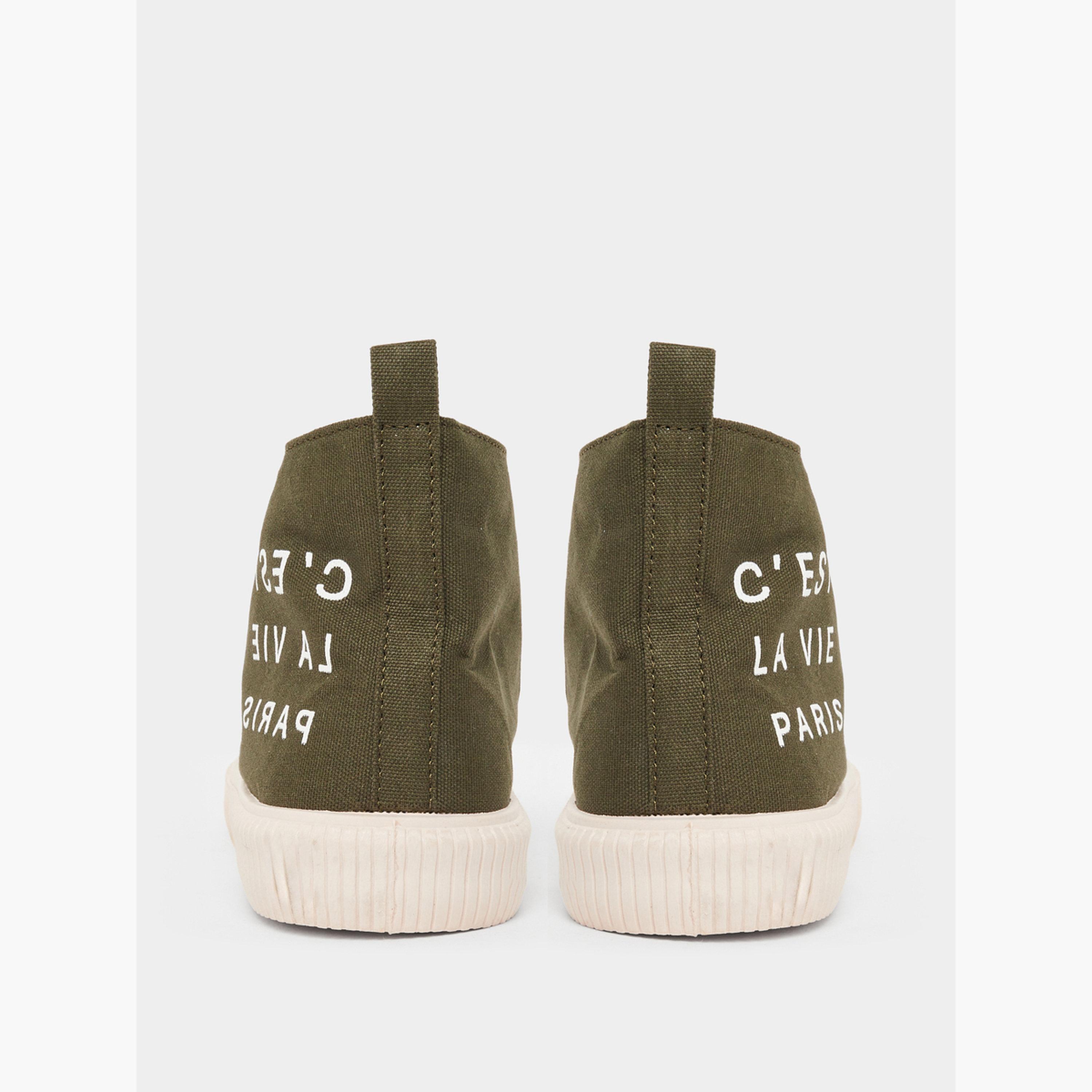 Styli Men Green Canvas High-Top Sneakers-men-shoes-sneakers-image-5