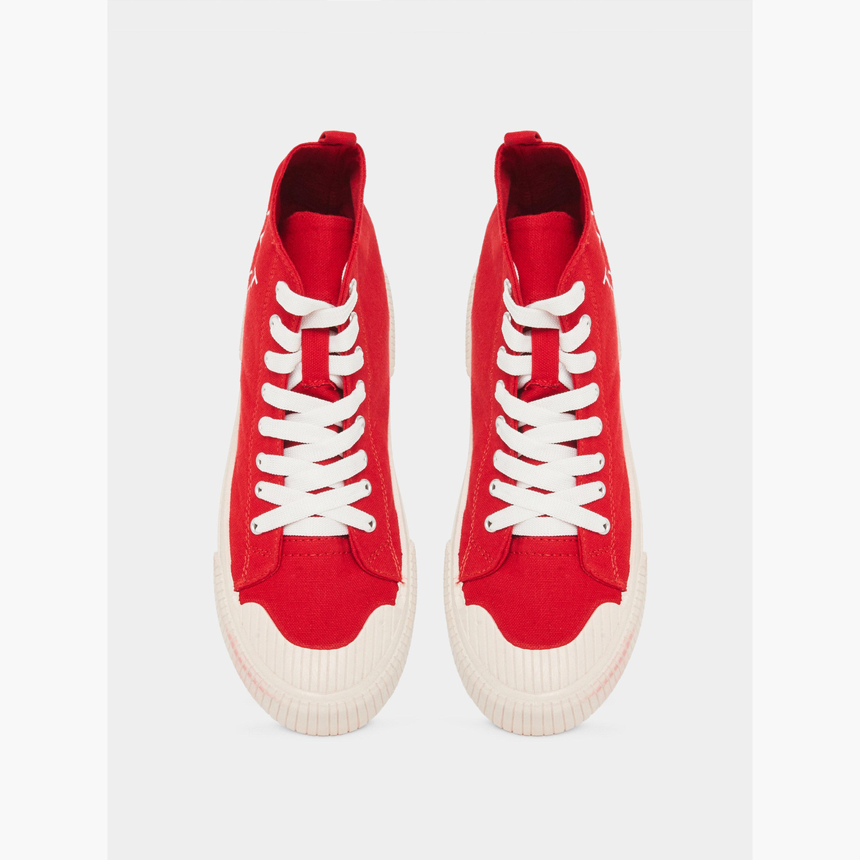 Styli Men High Top Slogan Printed Canvas Sneakers-men-shoes-sneakers-image-3