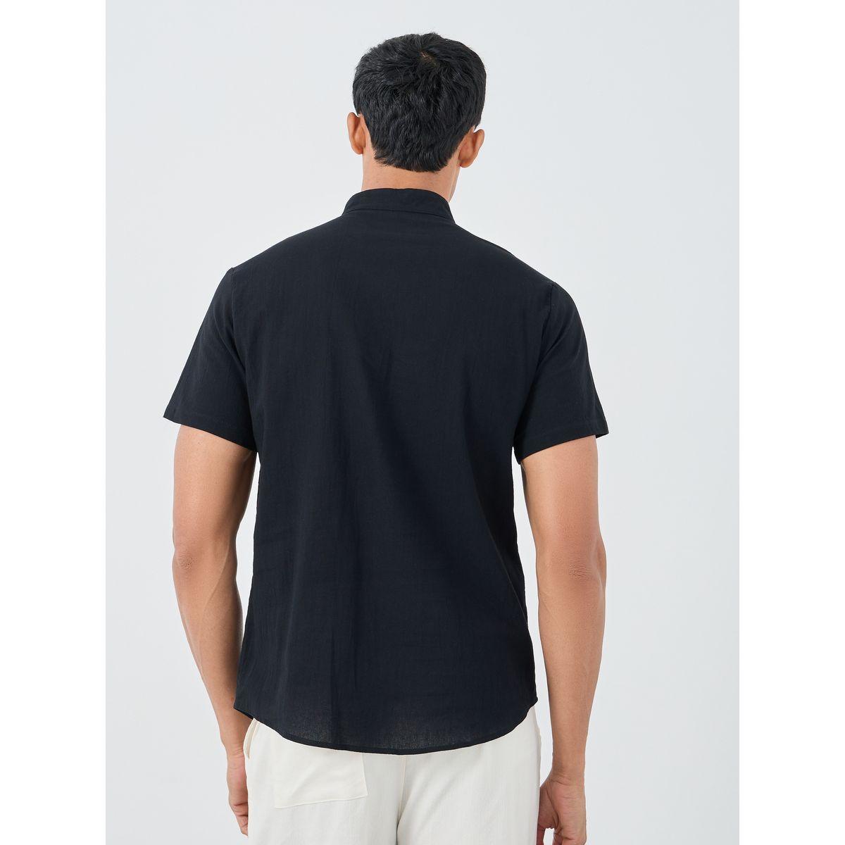 قميص بطبعة جرافيك وياقة ماندارين-men-clothing-shirts-image-4