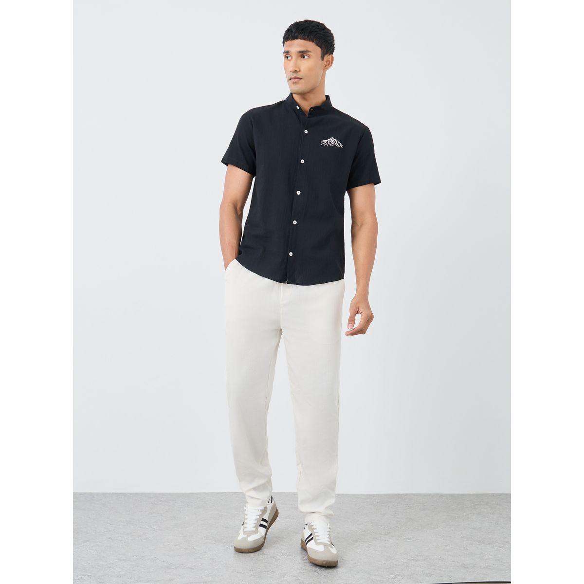 Styli Graphic Print Buttoned Short Sleeve Shirt-men-clothing-shirts-image-2
