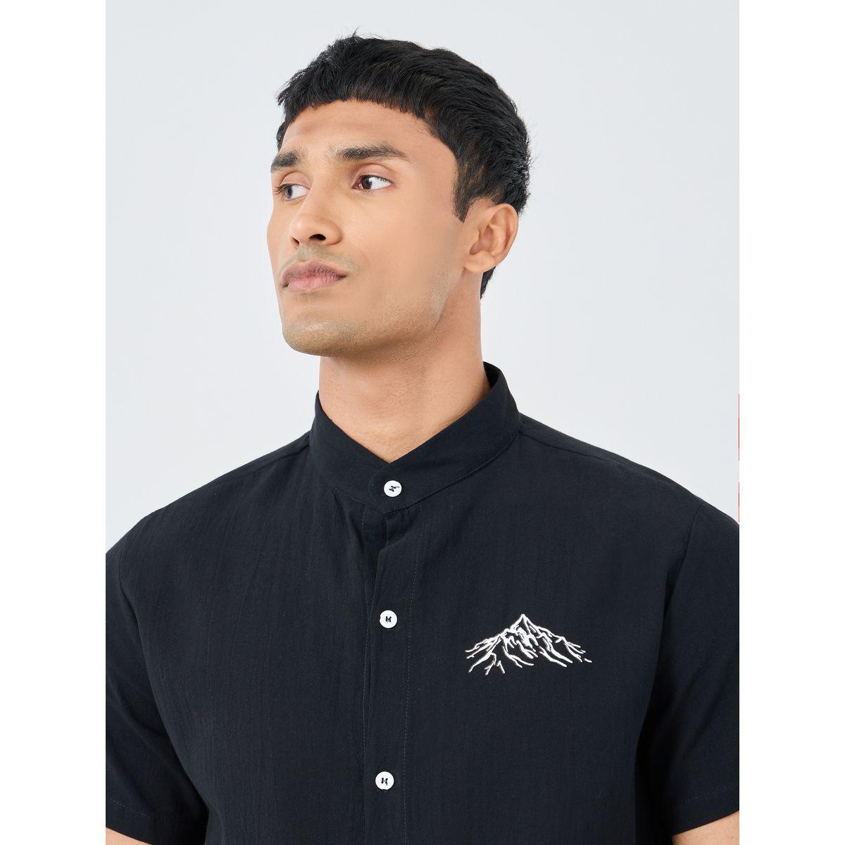 Styli Graphic Print Buttoned Short Sleeve Shirt-men-clothing-shirts-image-3
