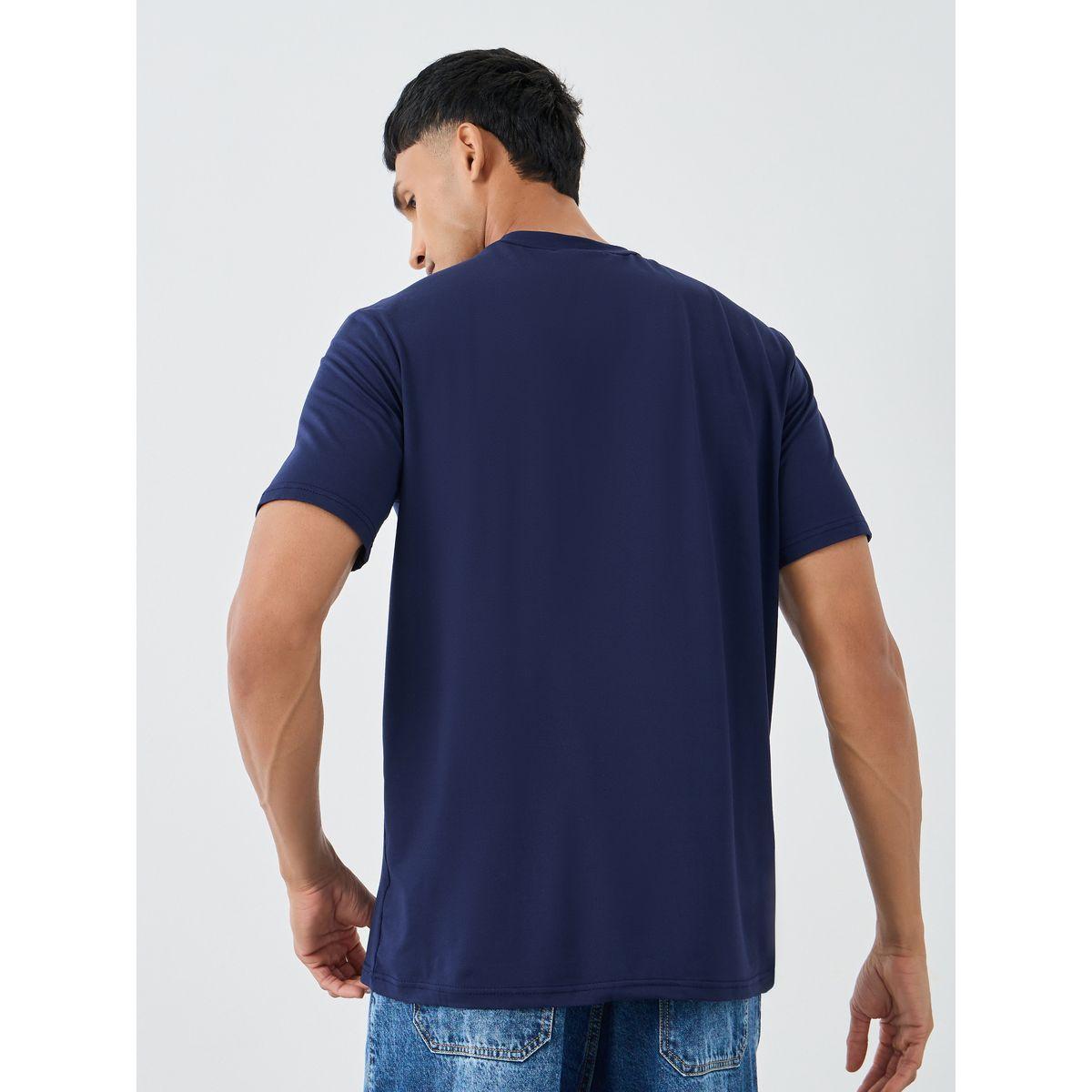 تيشيرت بطبعة كتابة وقصة عادية مع ياقة دائرية-men-clothing-tshirtsandpolos-tshirts-image-4