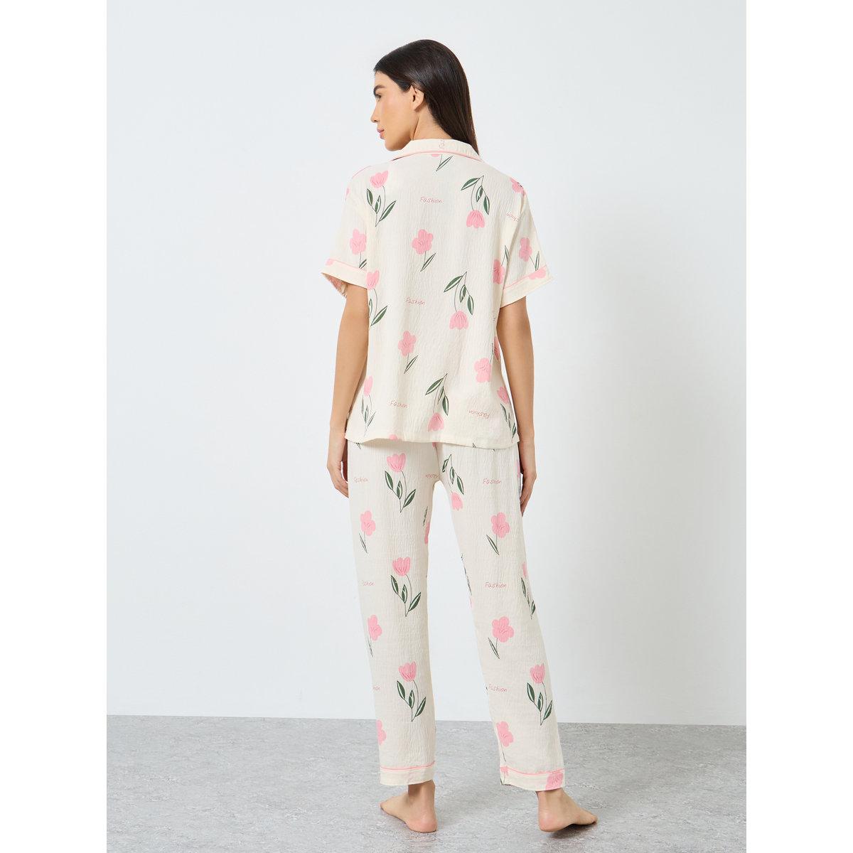 Styli Pack of 3 - All Over Print Shirt, Short and Pyjama-women-clothing-nightwear-pyjamas-longsets-image-6