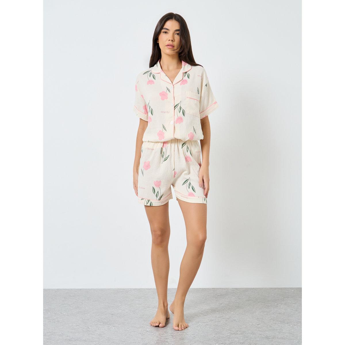 Styli Pack of 3 - All Over Print Shirt, Short and Pyjama-women-clothing-nightwear-pyjamas-longsets-image-7