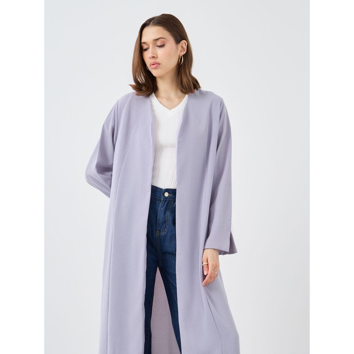 كيمونو سادة بتفاصيل أكمام بشق-women-arabicclothing-abayas-image-2