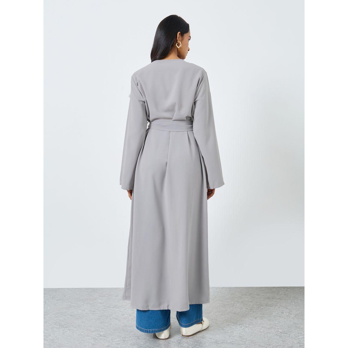 كيمونو مُطرز بتفاصيل حزام خصر-women-arabicclothing-abayas-image-4