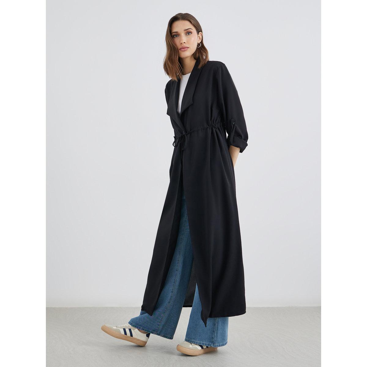 Styli Solid Front Button Up&Roll Sleeve Detail Kmino-women-clothing-shirtsandblouses-shirts-image-2
