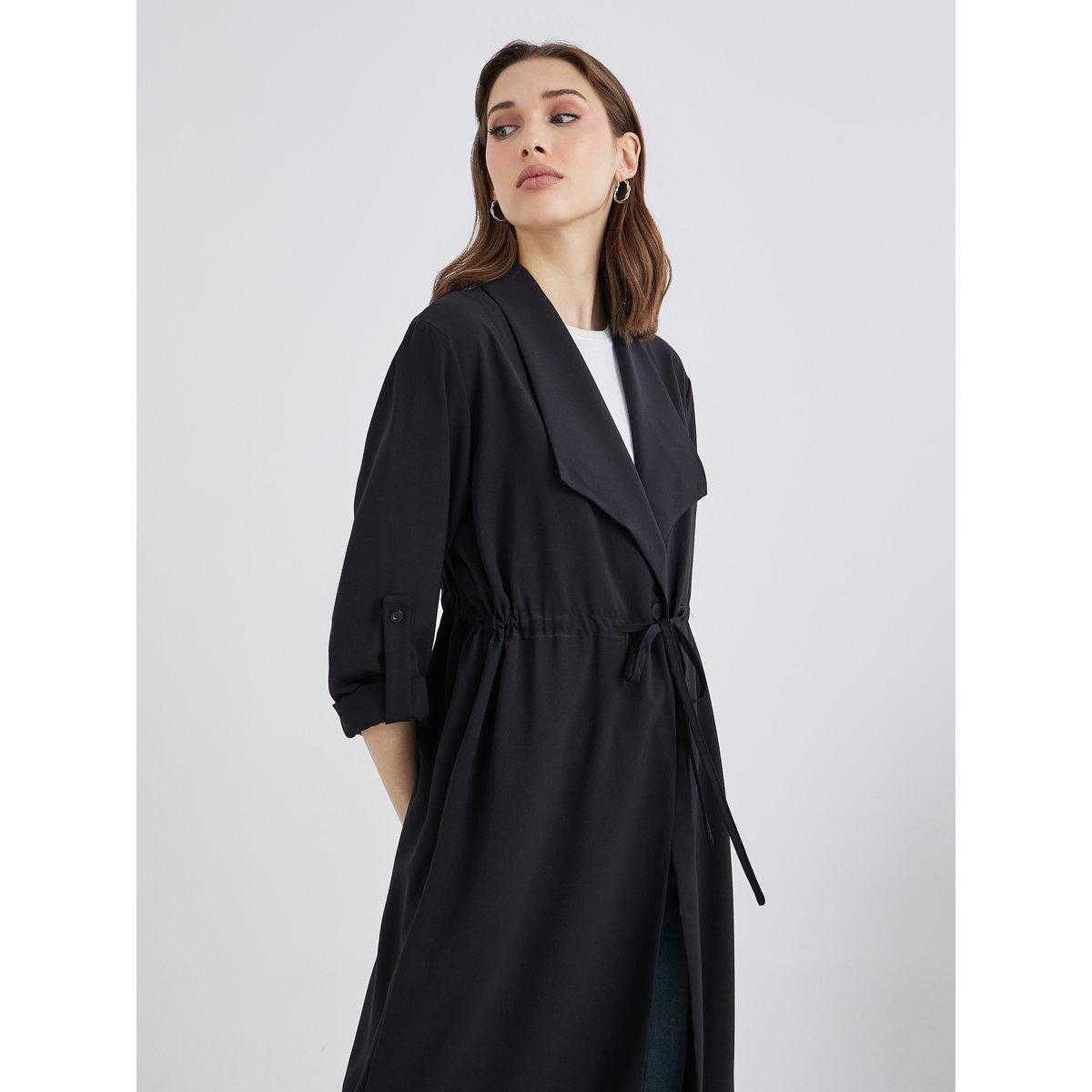 Styli Solid Front Button Up&Roll Sleeve Detail Kmino-women-clothing-shirtsandblouses-shirts-image-3