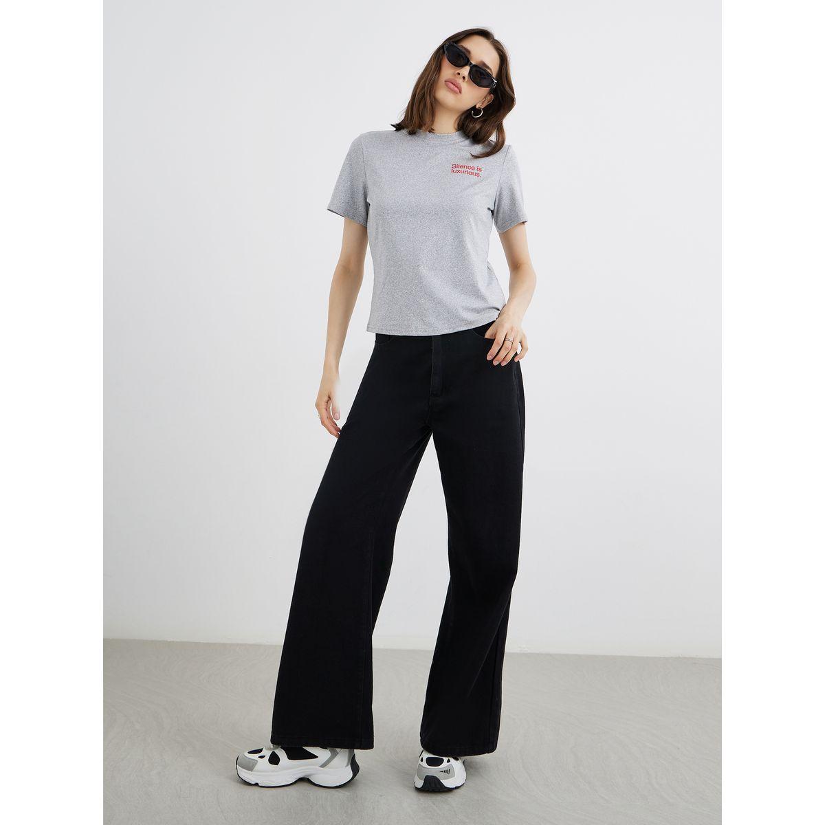Styli Slogan Print Regular Fit T-Shirt-women-clothing-tshirts-image-2