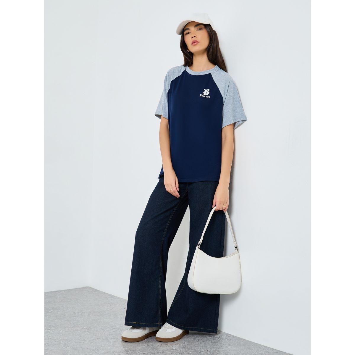 Styli Slogan Print Raglan Sleeve Oversized T-Shirt-women-clothing-tshirts-image-2
