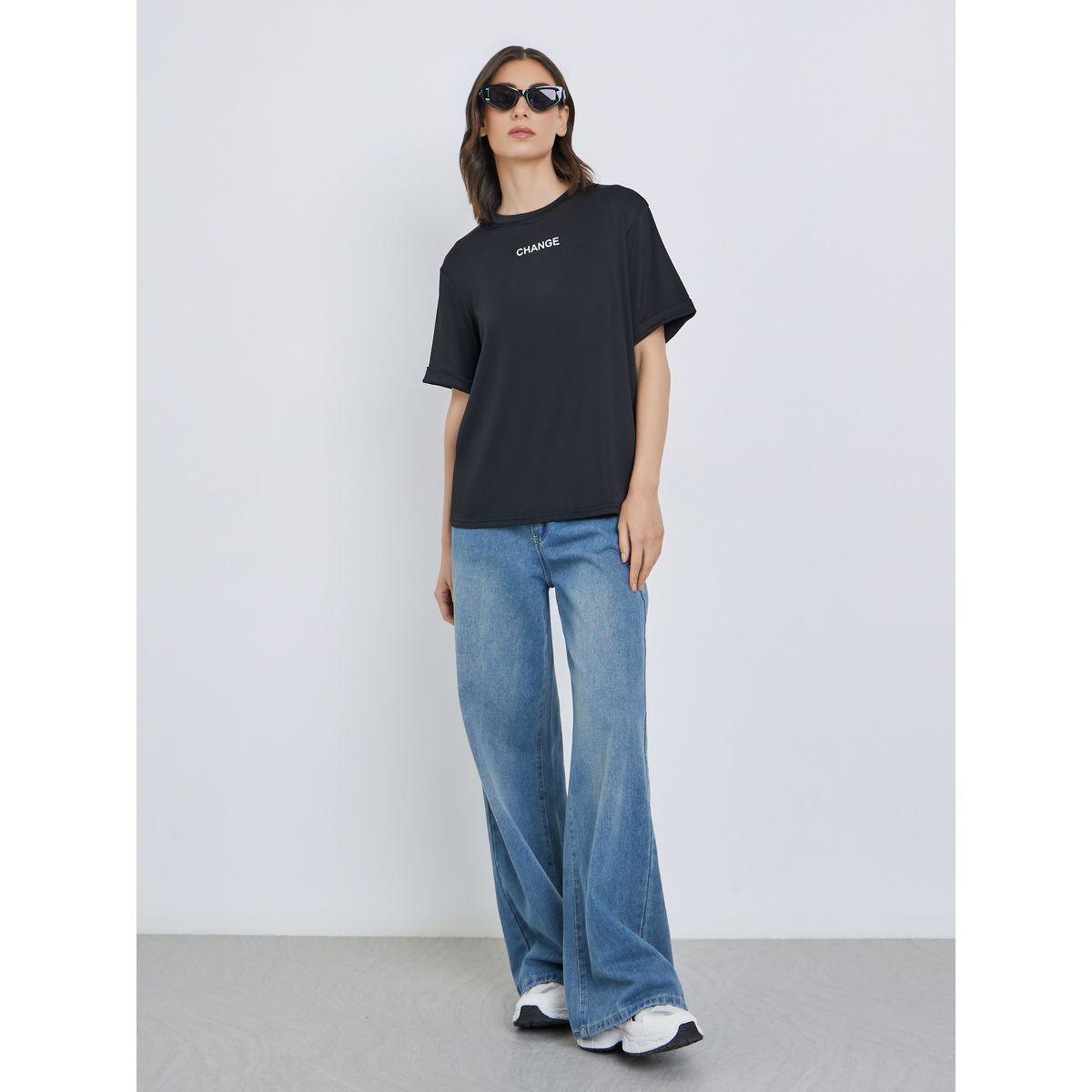 Styli Slogan Print Regular Fit T-Shirt-women-clothing-tshirts-image-2