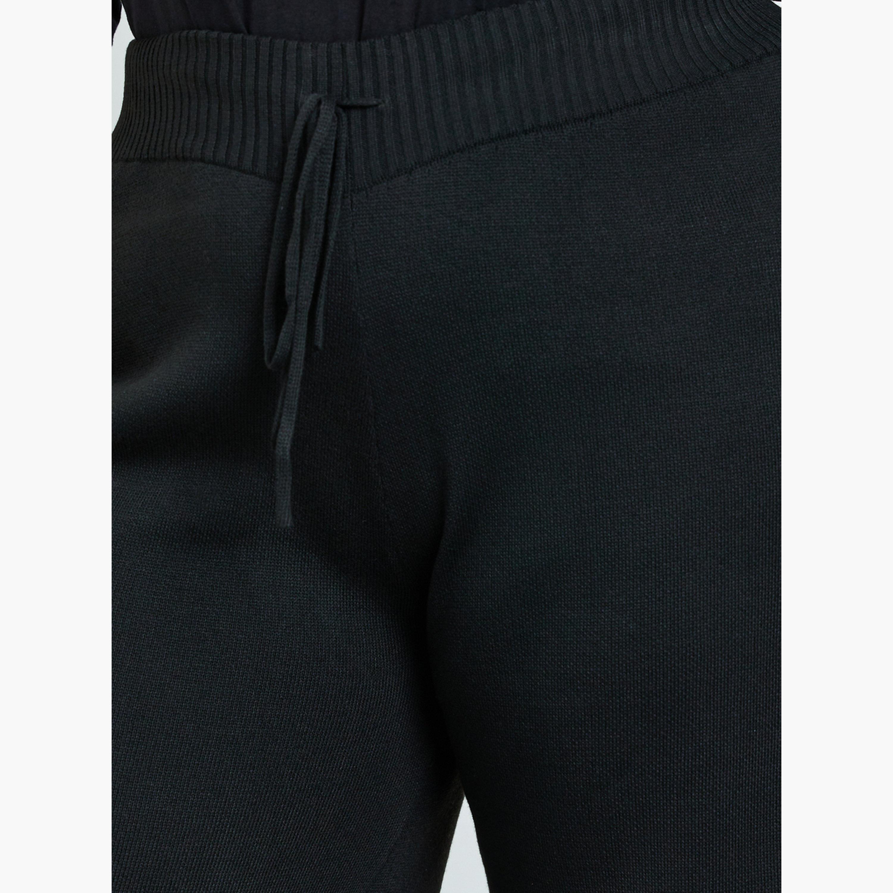 ستايلي - بنطال واسع الساق محبوك مسطح مقاس كبيرة-women-clothing-bottoms-trousers-image-4