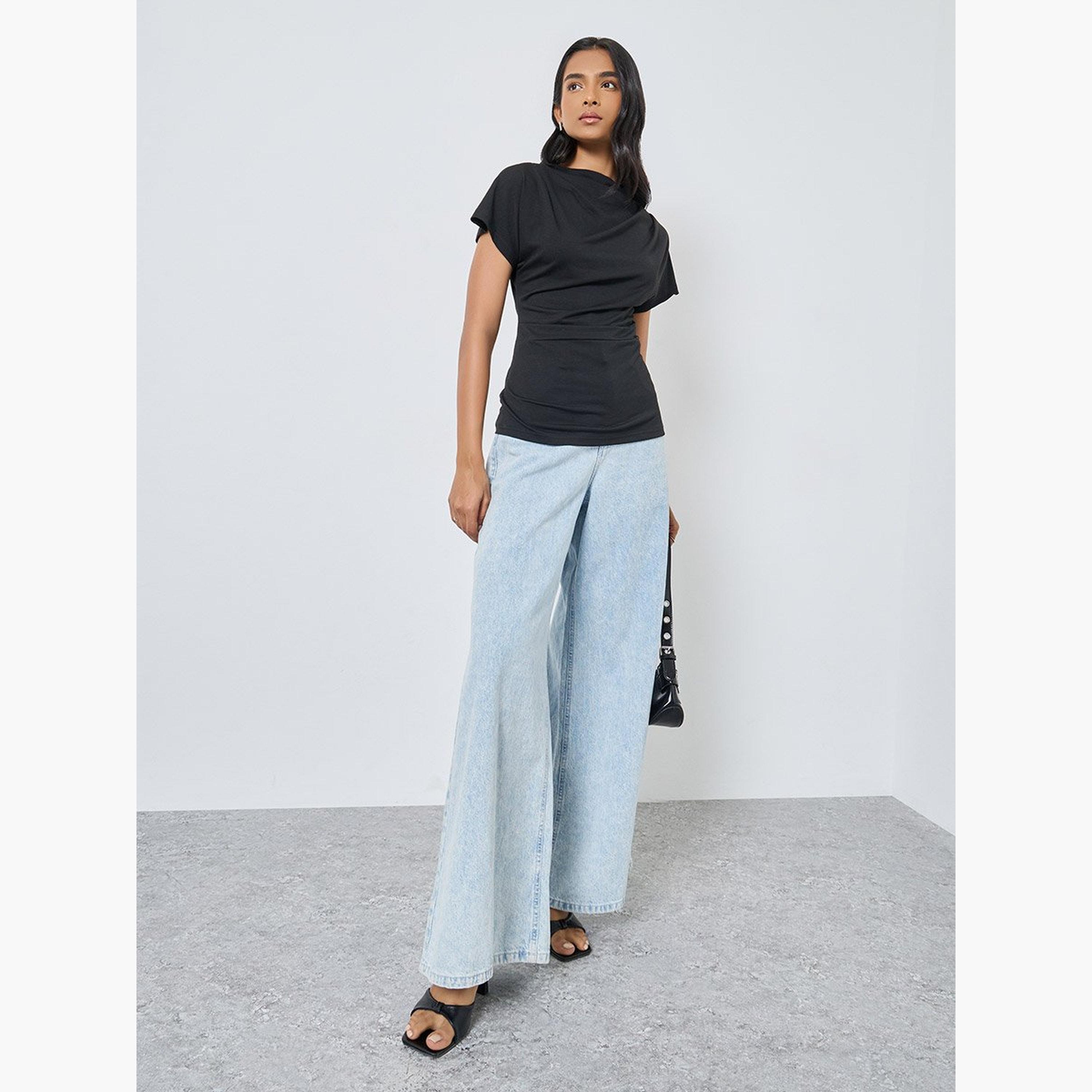 تيك تو - تي شيرت محبوك بقصّة عادية-women-clothing-tshirts-image-2