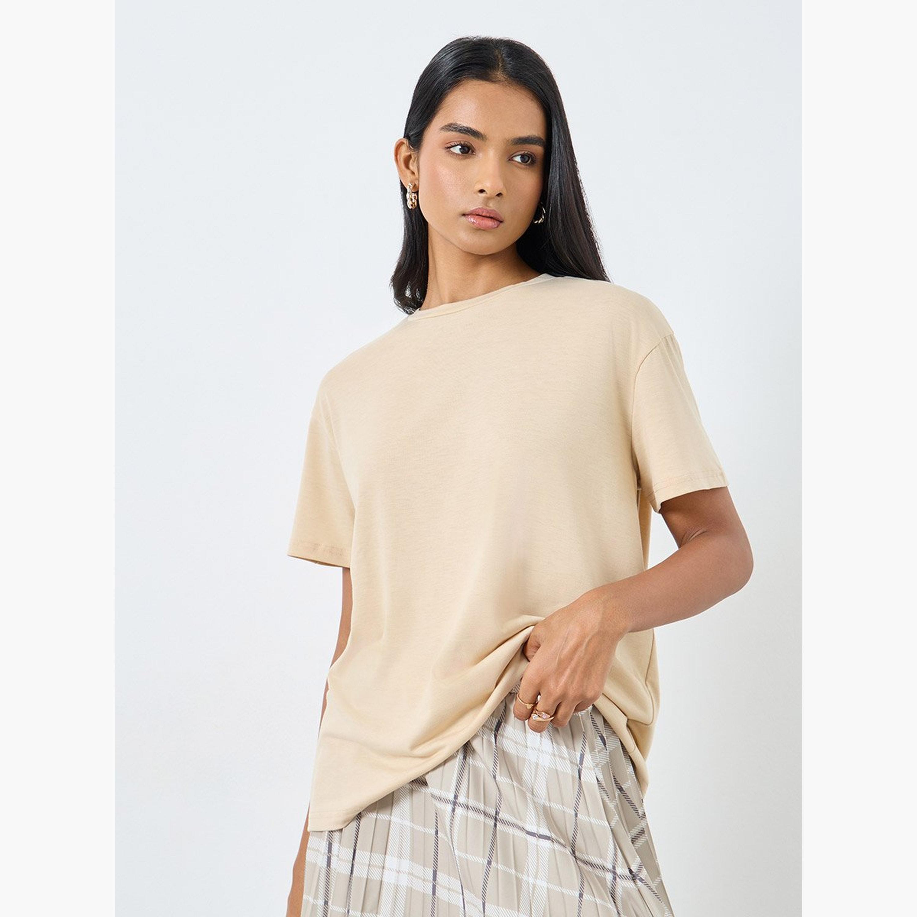 Take Two Back Slogan Print Oversized T-Shirt-women-clothing-tshirts-image-1