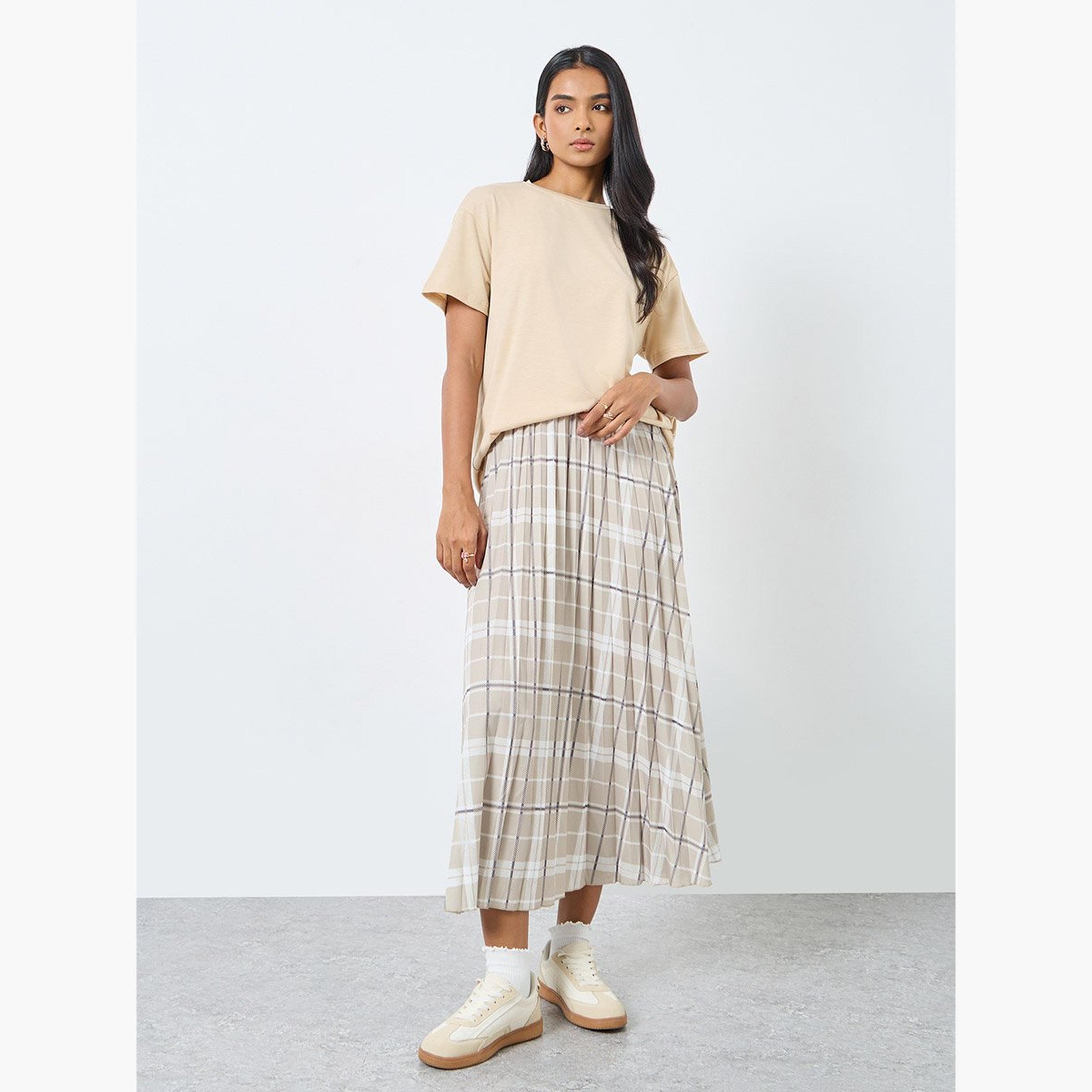 تيك تو - تي شيرت مقاس كبير بطبعة شعار من الخلف-women-clothing-tshirts-image-3