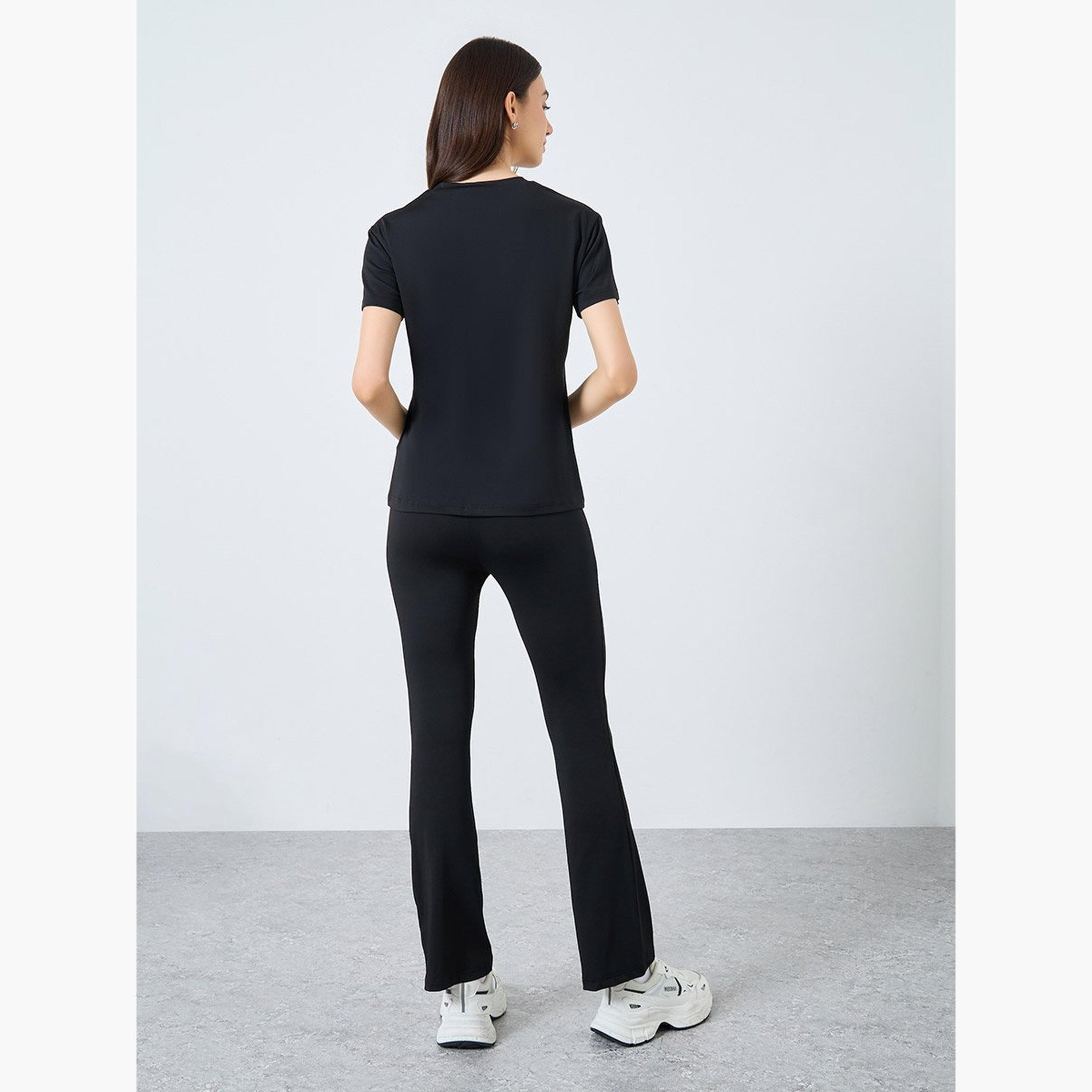 Take Two Black Solid T-Shirt and Leggings Co-Ords-women-clothing-coordsets-image-5