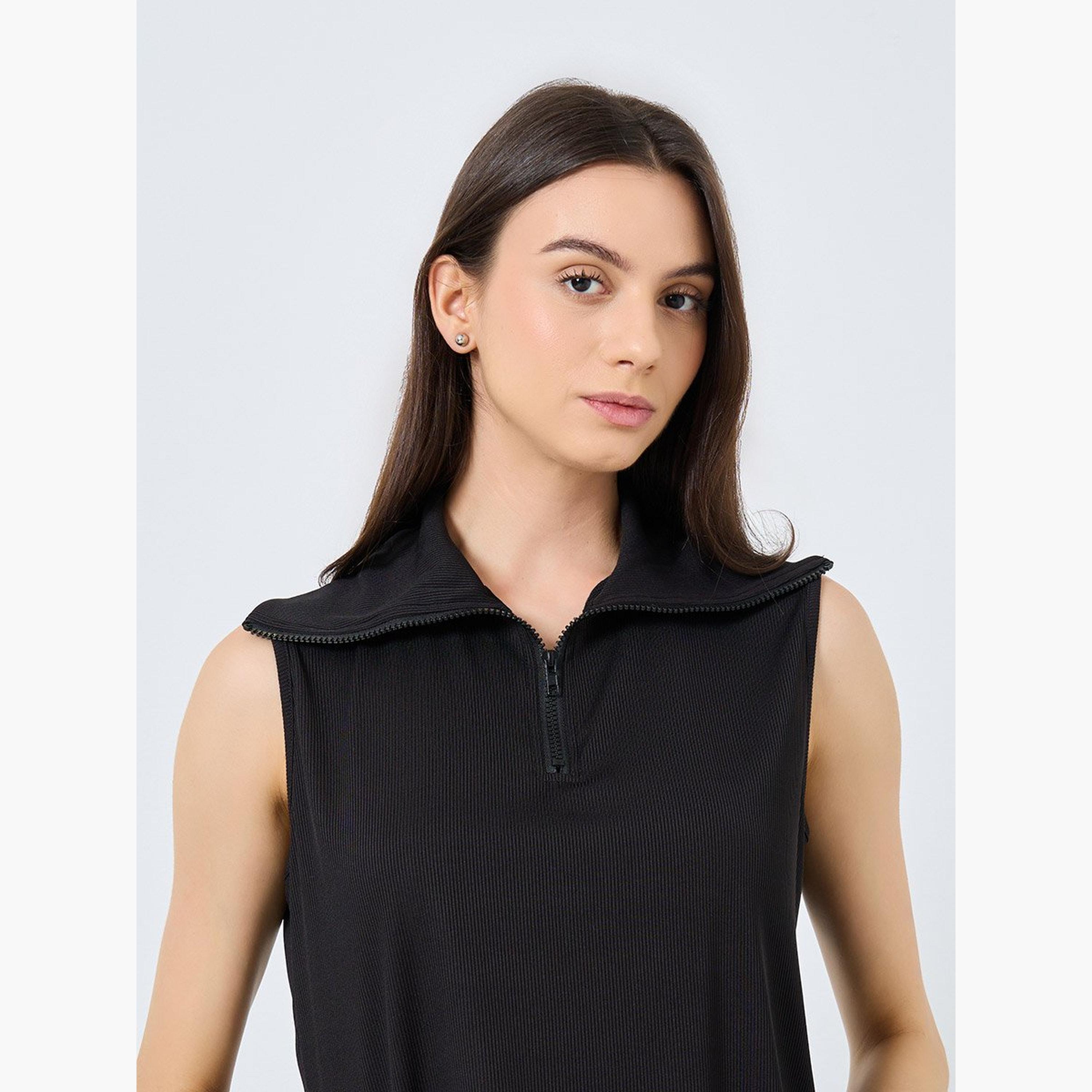 Take Two Black Ribbed Tank Top and Trousers Co-Ords-women-clothing-coordsets-image-3