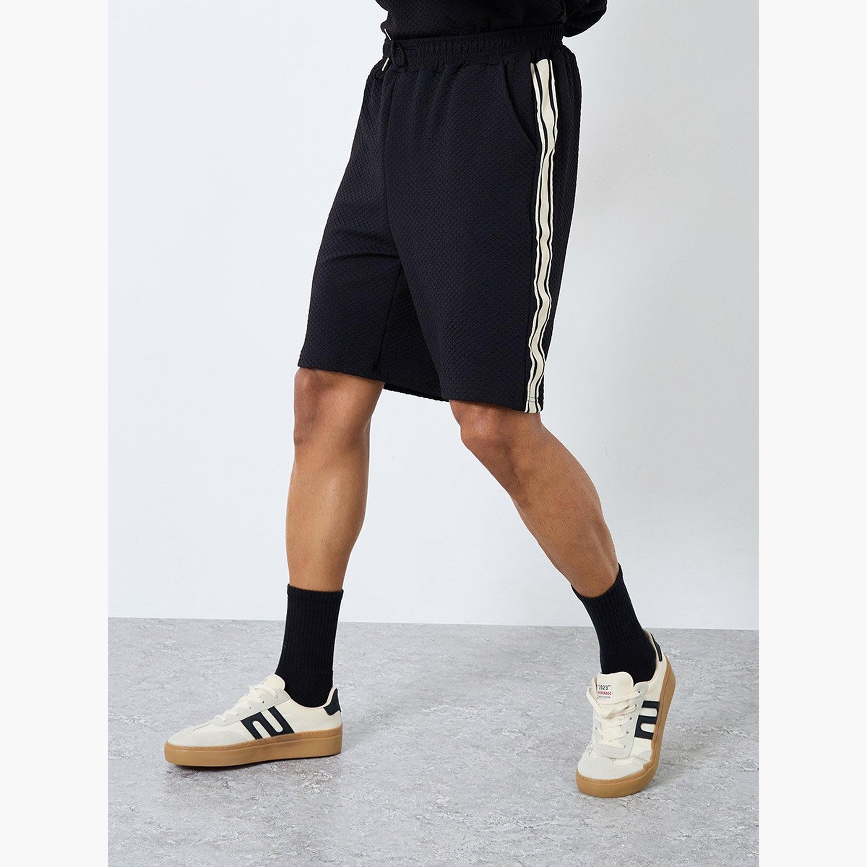 Styli Men Oversized Side Taping T-Shirt and Shorts Co-Ords-men-clothing-coordsets-image-5