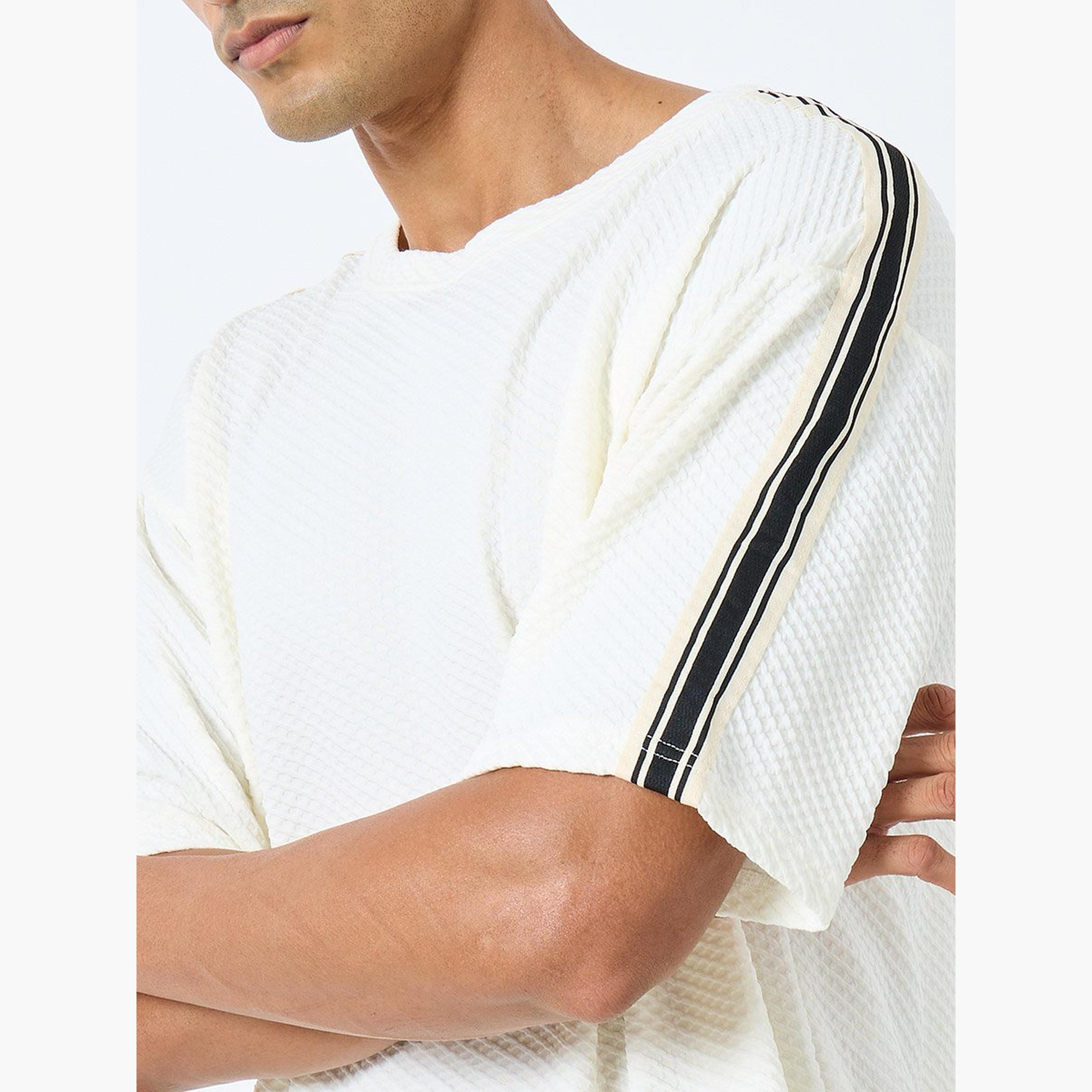 Styli Men Oversized Side Taping T-Shirt and Shorts Co-Ords-men-clothing-coordsets-image-3