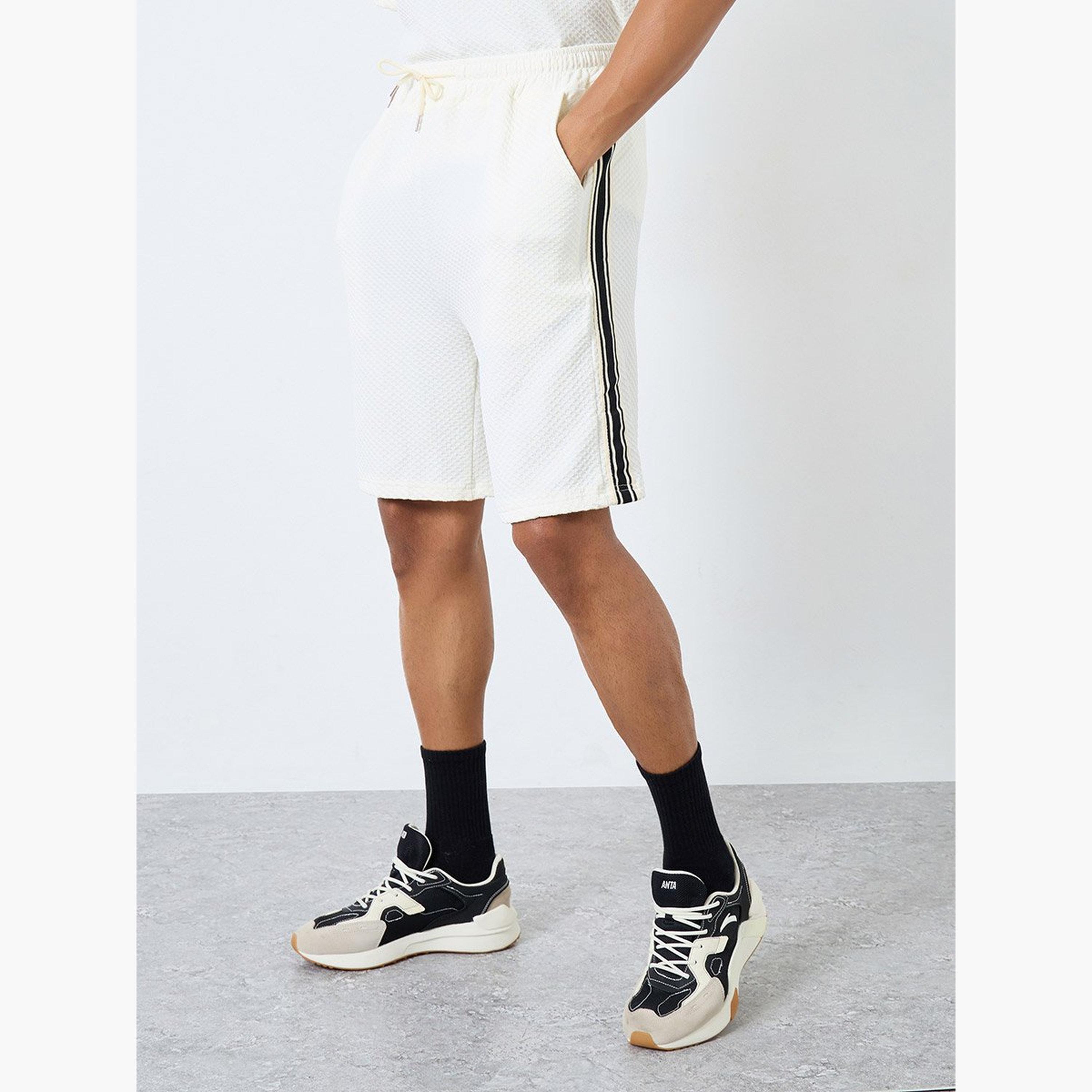 Styli Men Oversized Side Taping T-Shirt and Shorts Co-Ords-men-clothing-coordsets-image-5