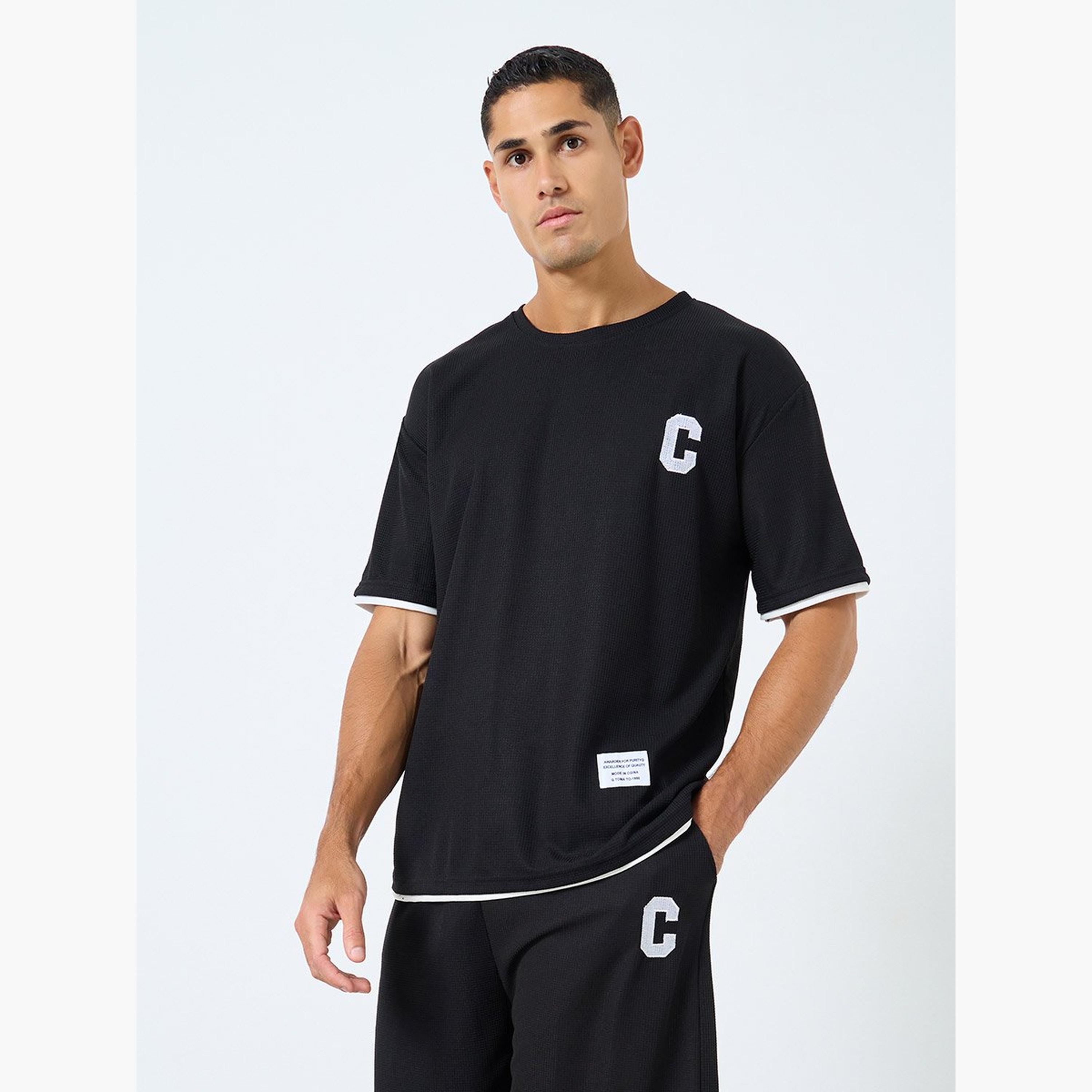 Styli Men Oversized Short Sleeve T-Shirt and Shorts Co-Ords-men-clothing-coordsets-image-2