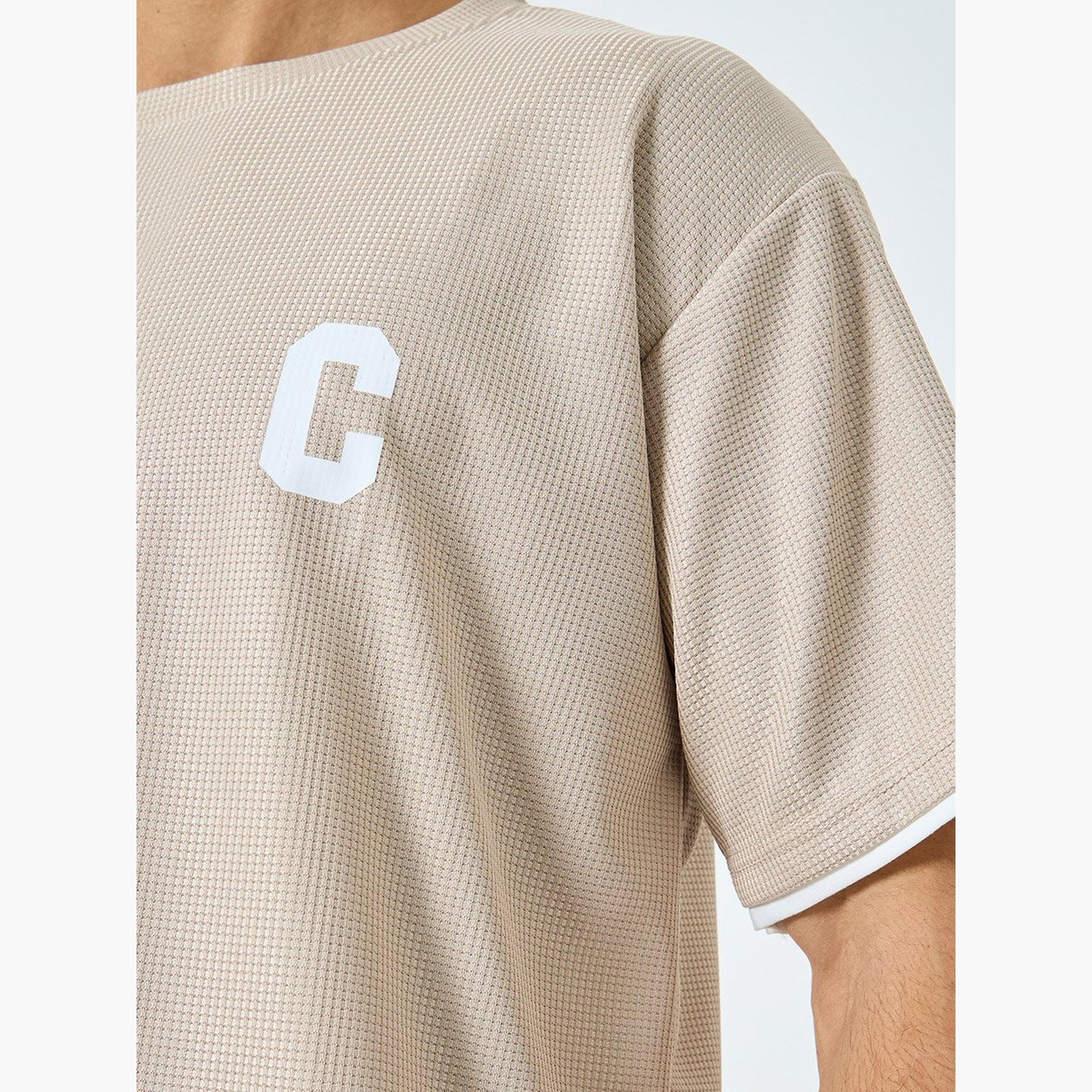 ستايلي - تي شيرت للرجال مقاس كبير بأكمام قصيرة وشورت منسق-men-clothing-coordsets-image-3