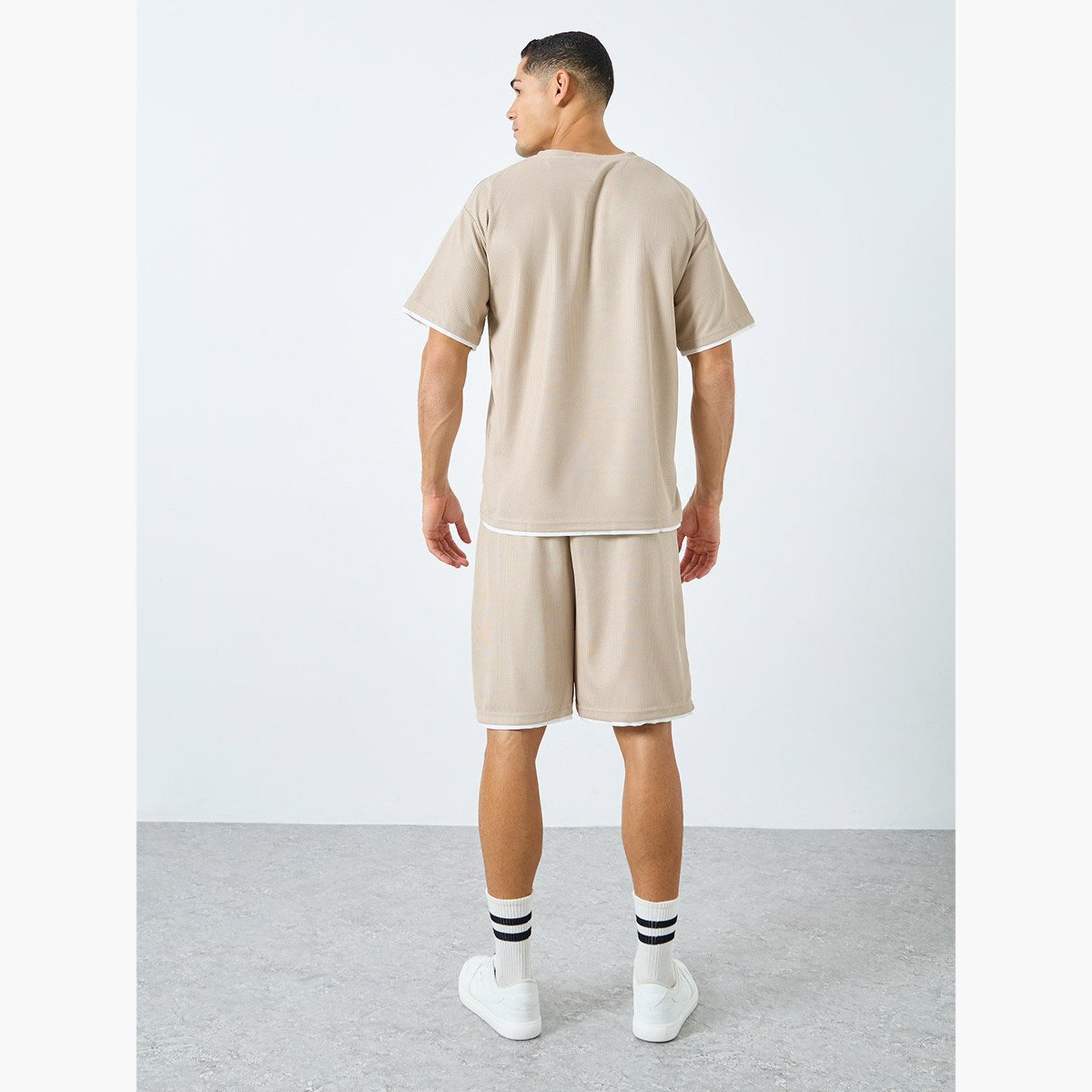 Styli Men Oversized Short Sleeve T-Shirt and Shorts Co-Ords-men-clothing-coordsets-image-4