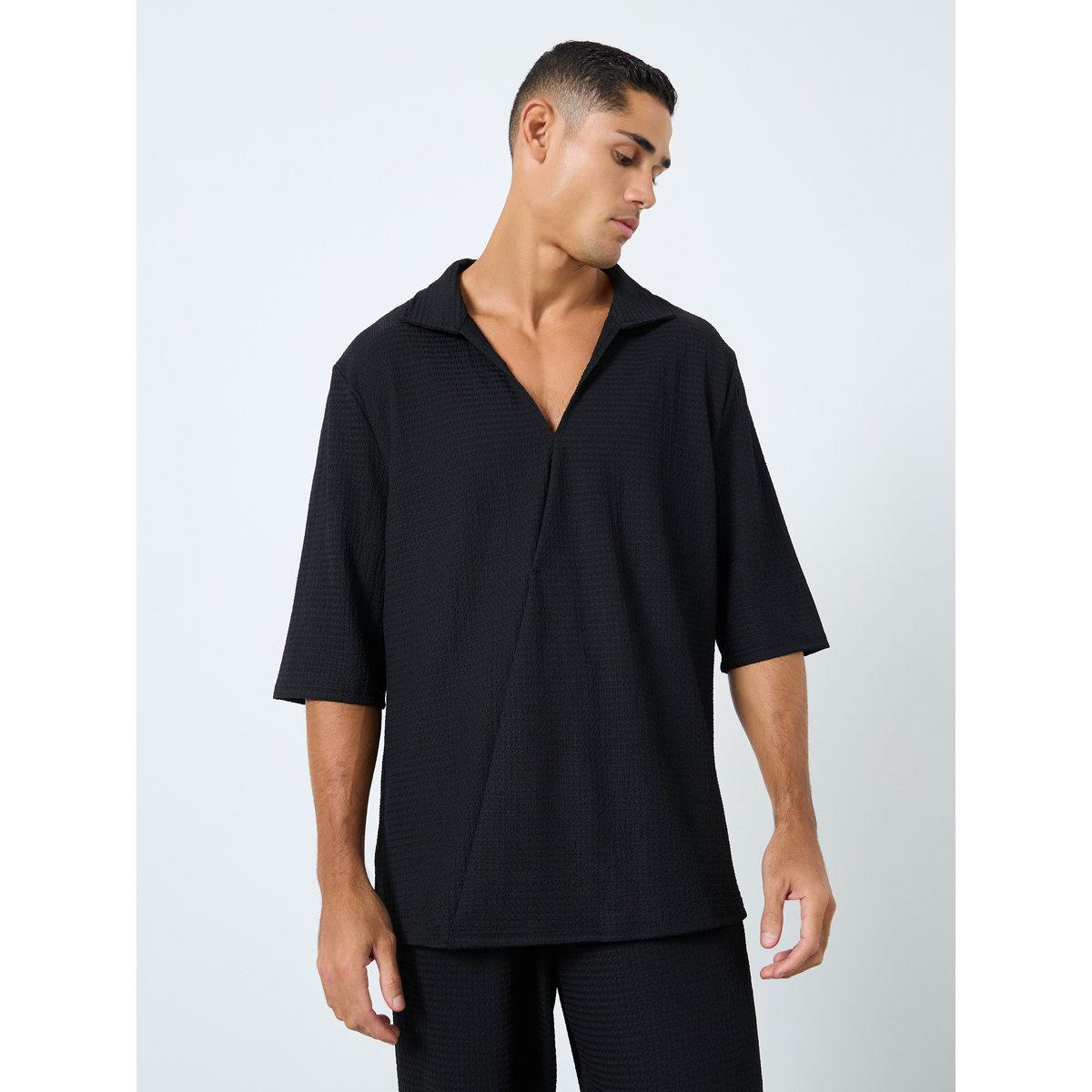Styli Men Oversized Short Sleeve Shirt and Pants Co-Ords-men-clothing-coordsets-image-2