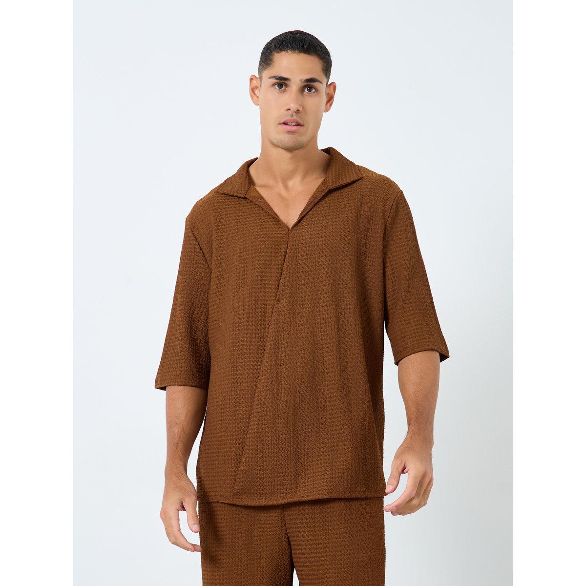 Styli Men Oversized Short Sleeve Shirt and Pants Co-Ords-men-clothing-coordsets-image-2