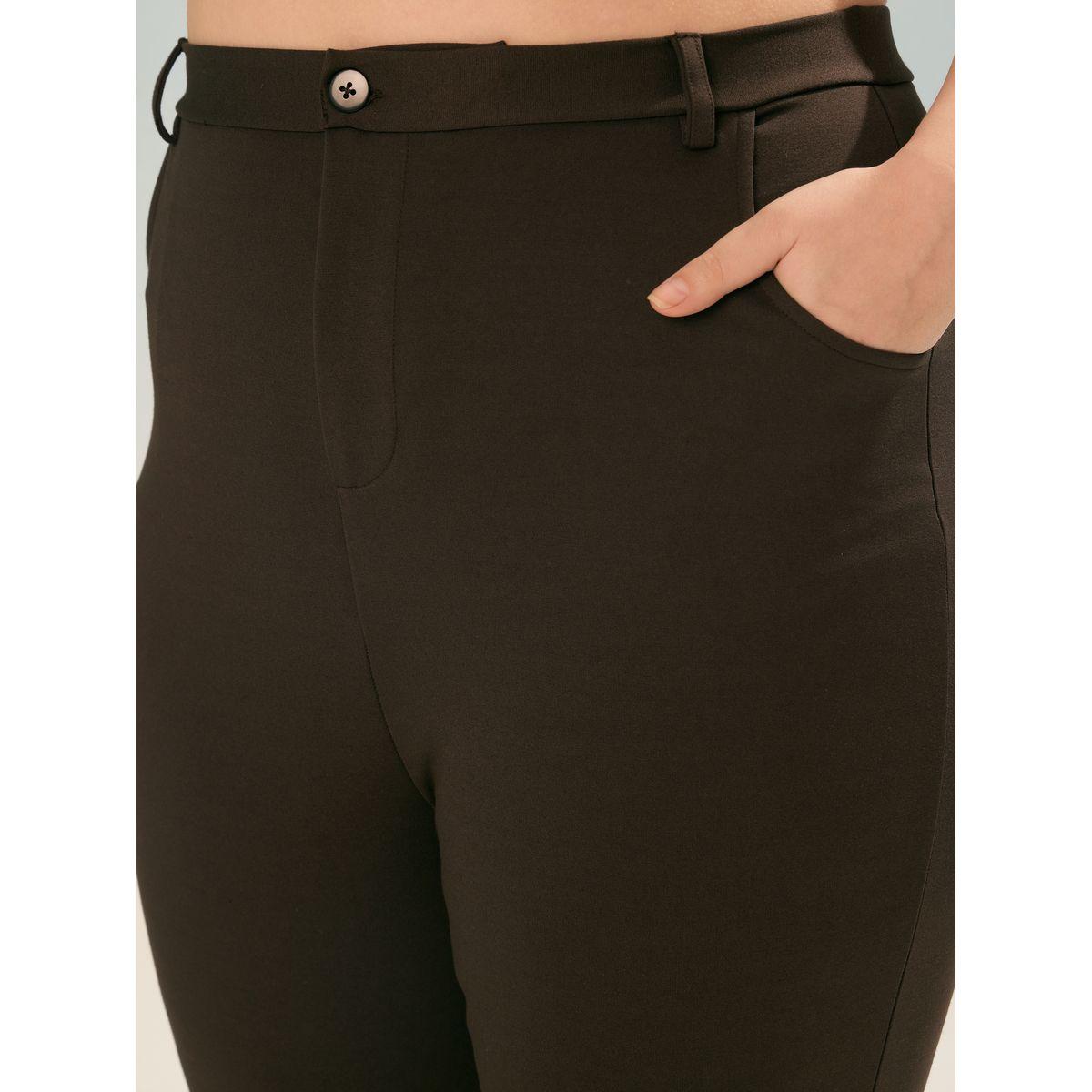 Sassafras Plus Dark Brown Flared Bell Pants-women-clothing-bottoms-trousers-image-4