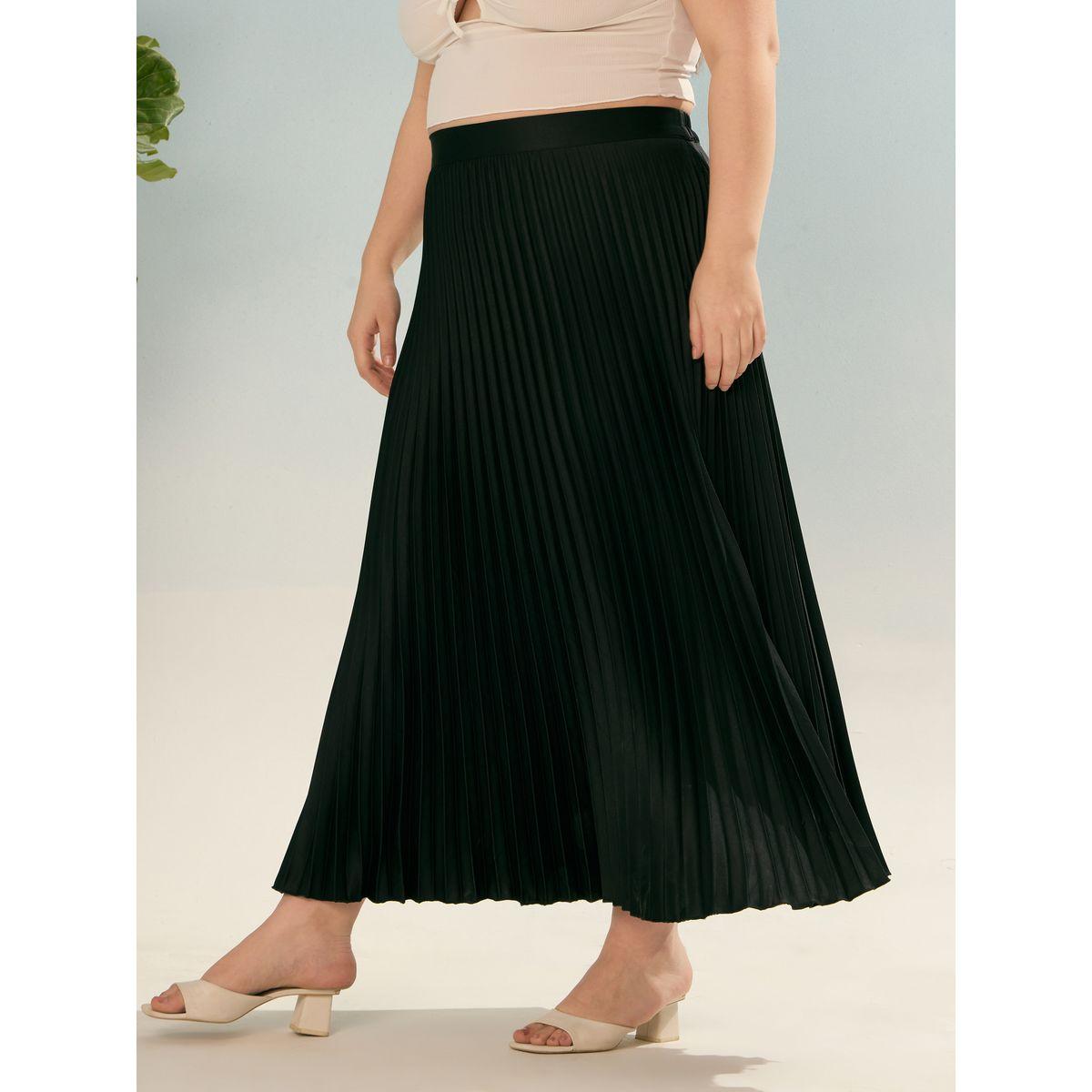 Sassafras Plus Black Accordion Pleated Skirt-women-clothing-bottoms-skirts-image-3