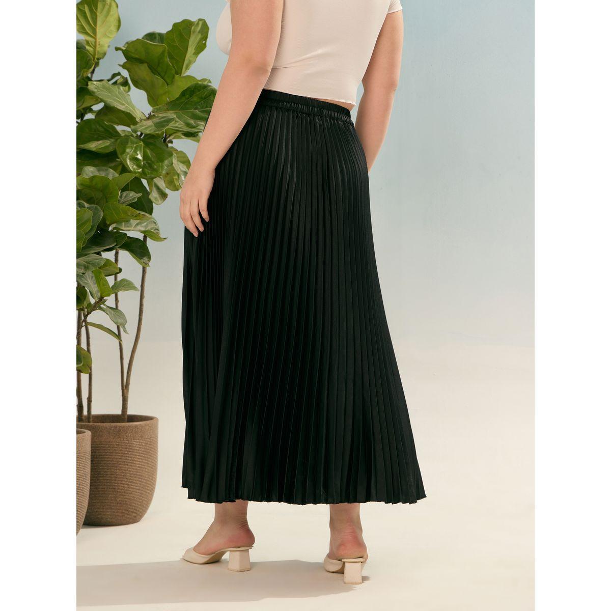 Sassafras Plus Black Accordion Pleated Skirt-women-clothing-bottoms-skirts-image-5