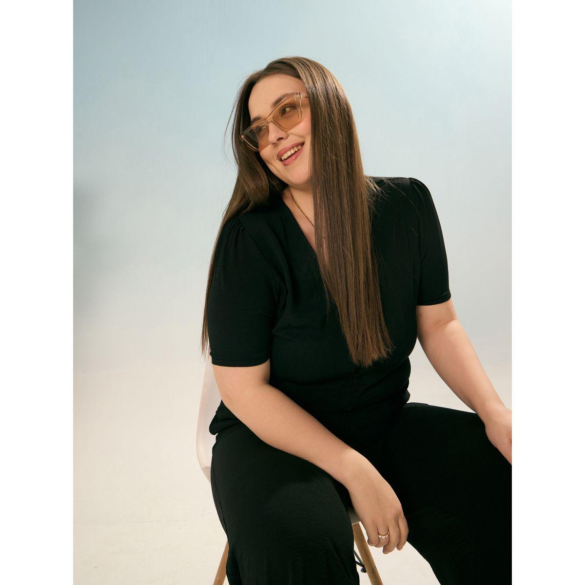 Sassafras Plus Black Solid Top and Trousers Co-Ords-women-clothing-dresses-image-8